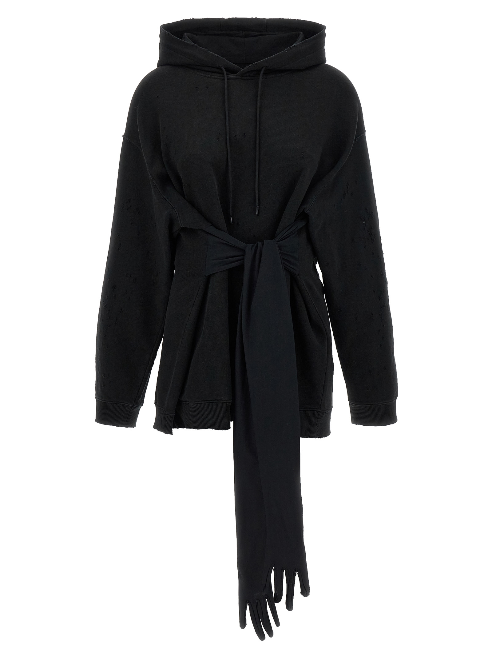 Black Cotton Short Dress