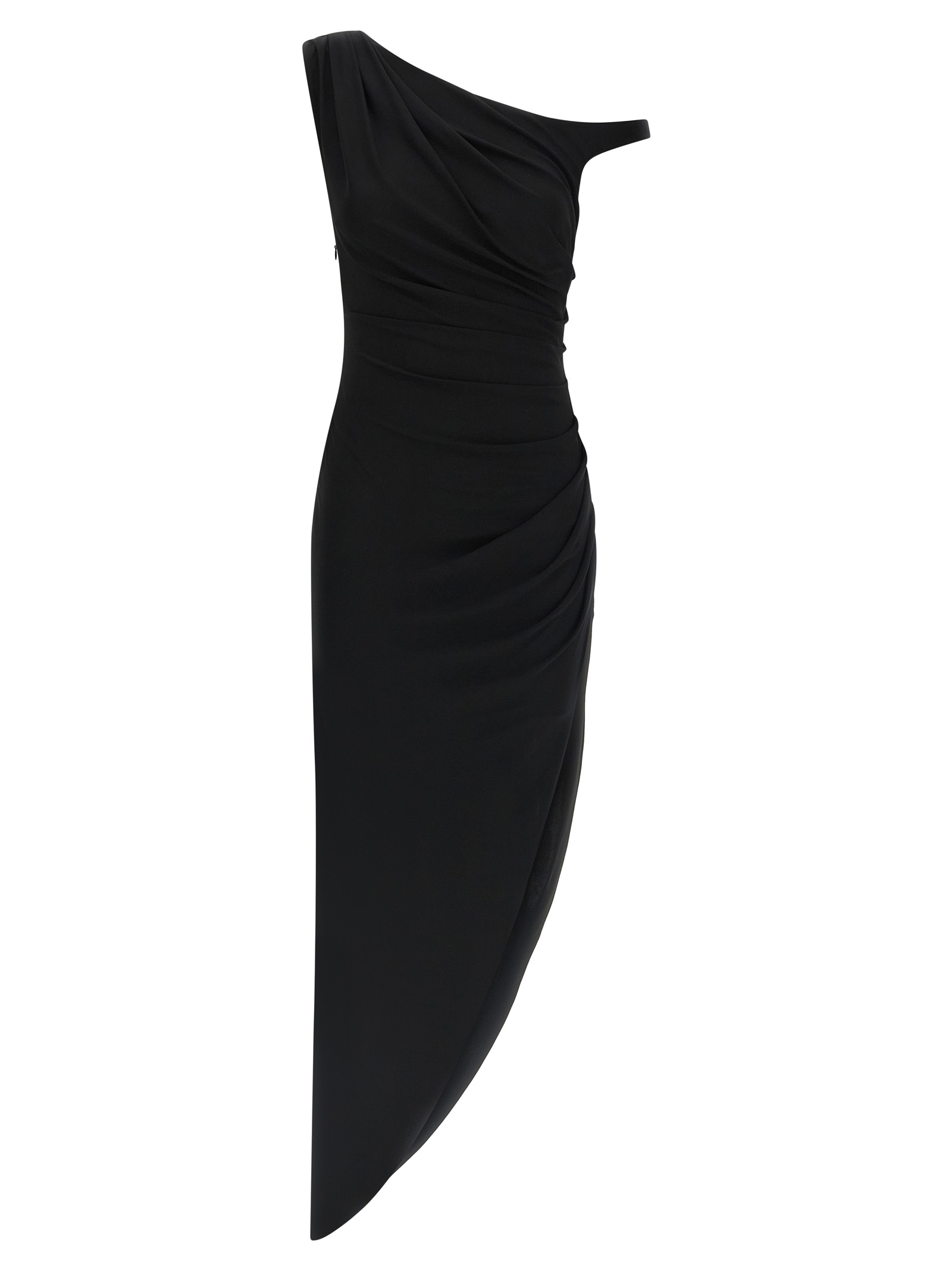 Black Viscose Midi Dress