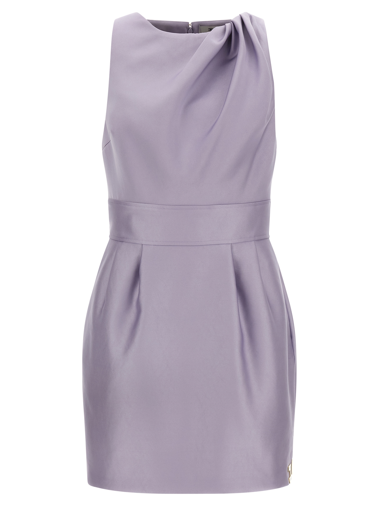 Purple Polyester Short Dress
