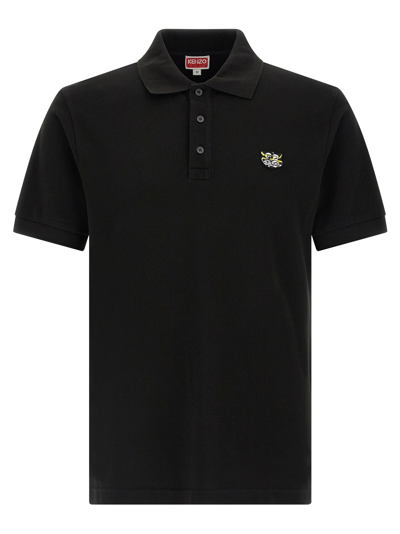 Black Cotton Polo Shirt