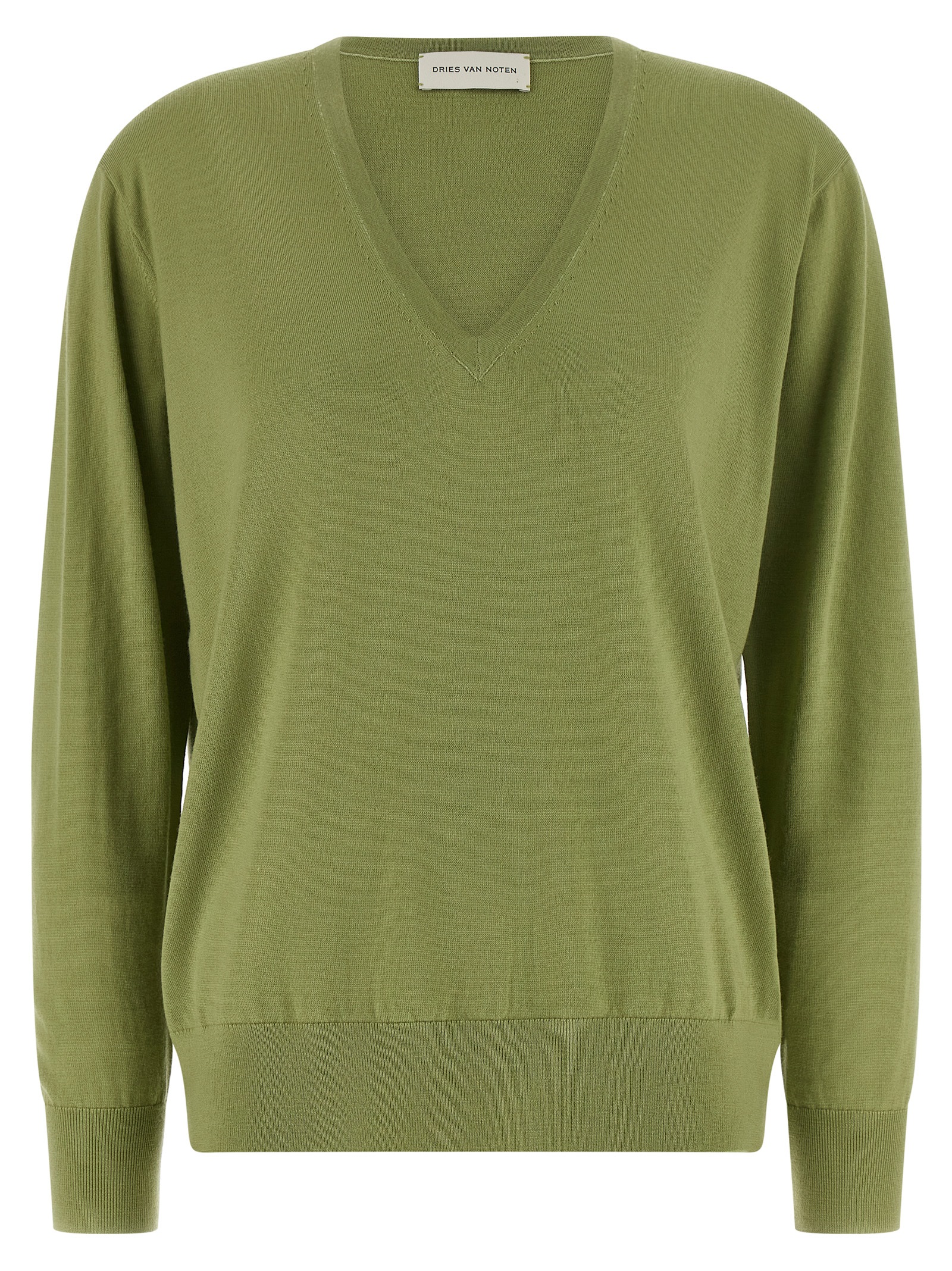 Bicolor Merino Wool Cardigan