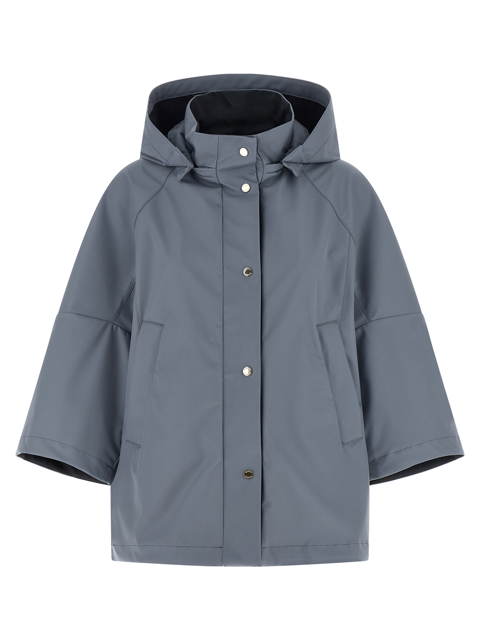 Blue Polyester Shell Jacket