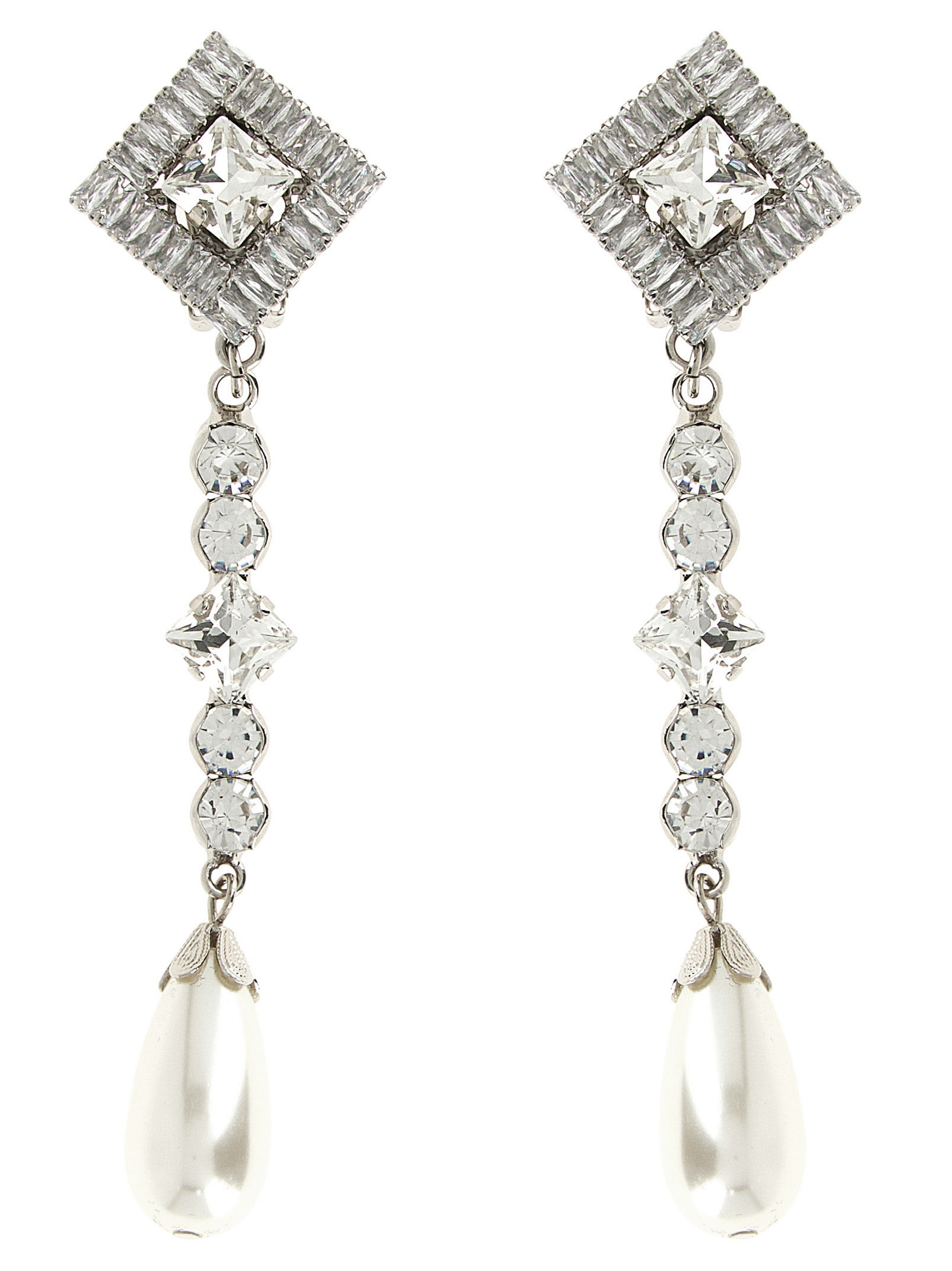 Silver Plastic Earrings