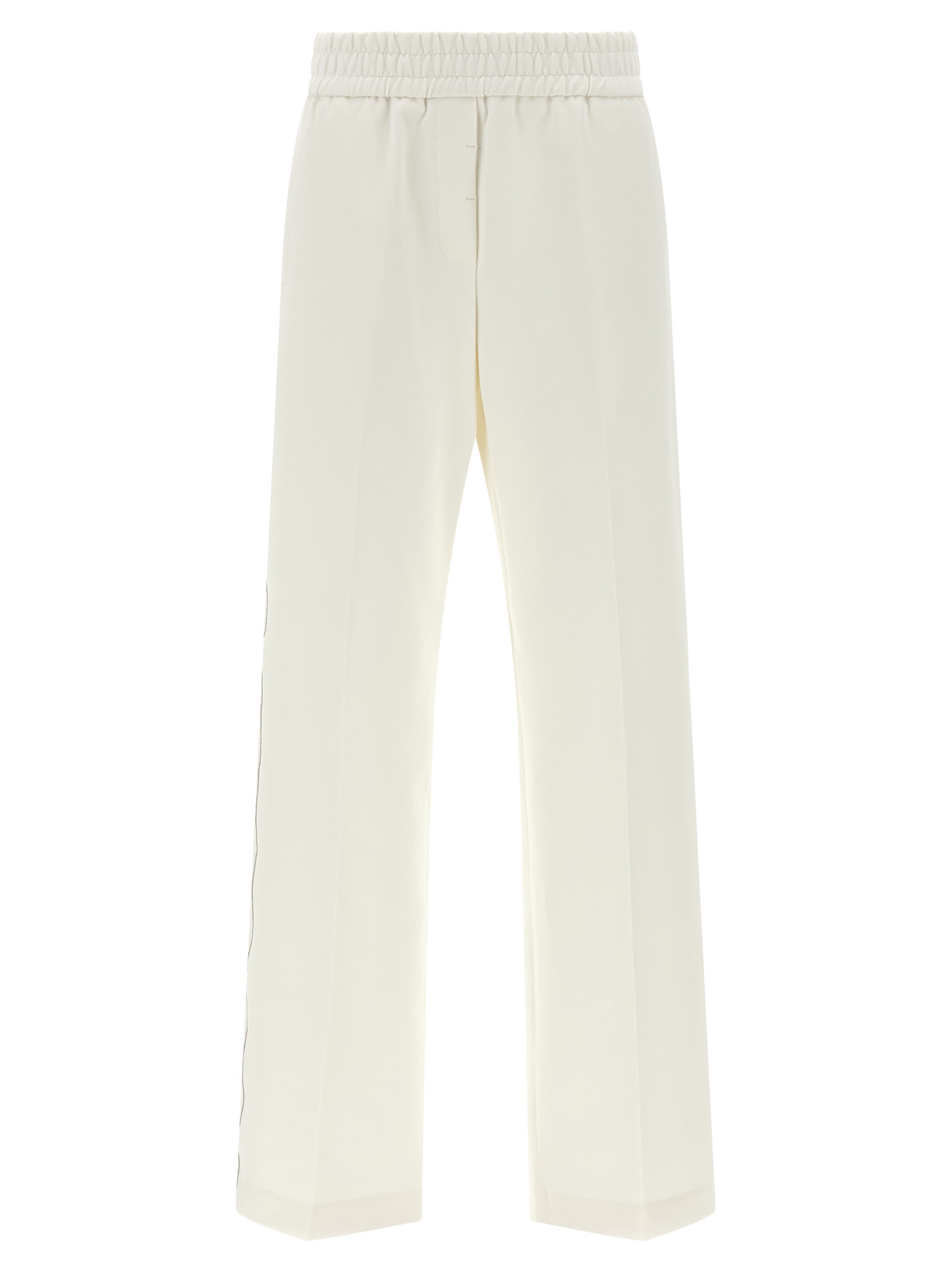 White Cotton Casual Pants