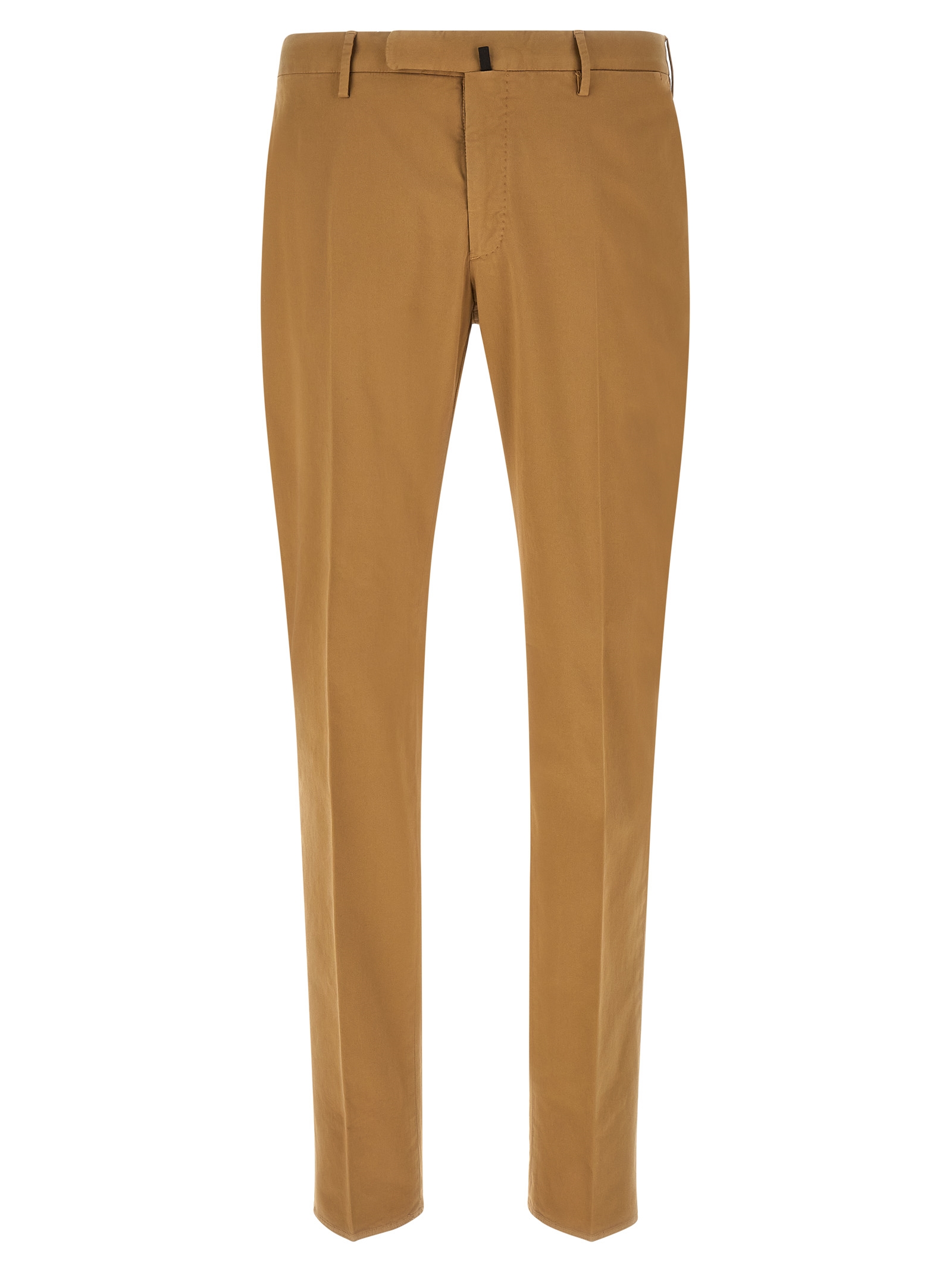 Brown Cotton Casual Pants