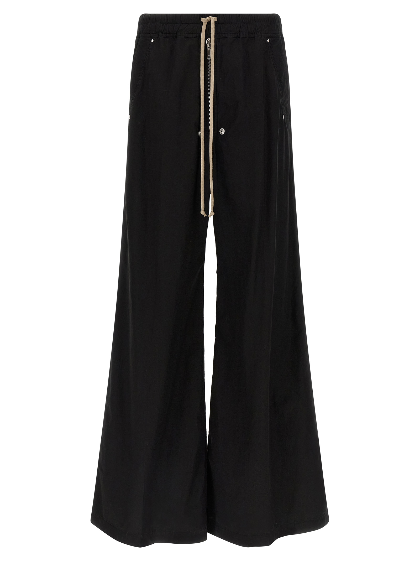 Black Cotton Casual Pants