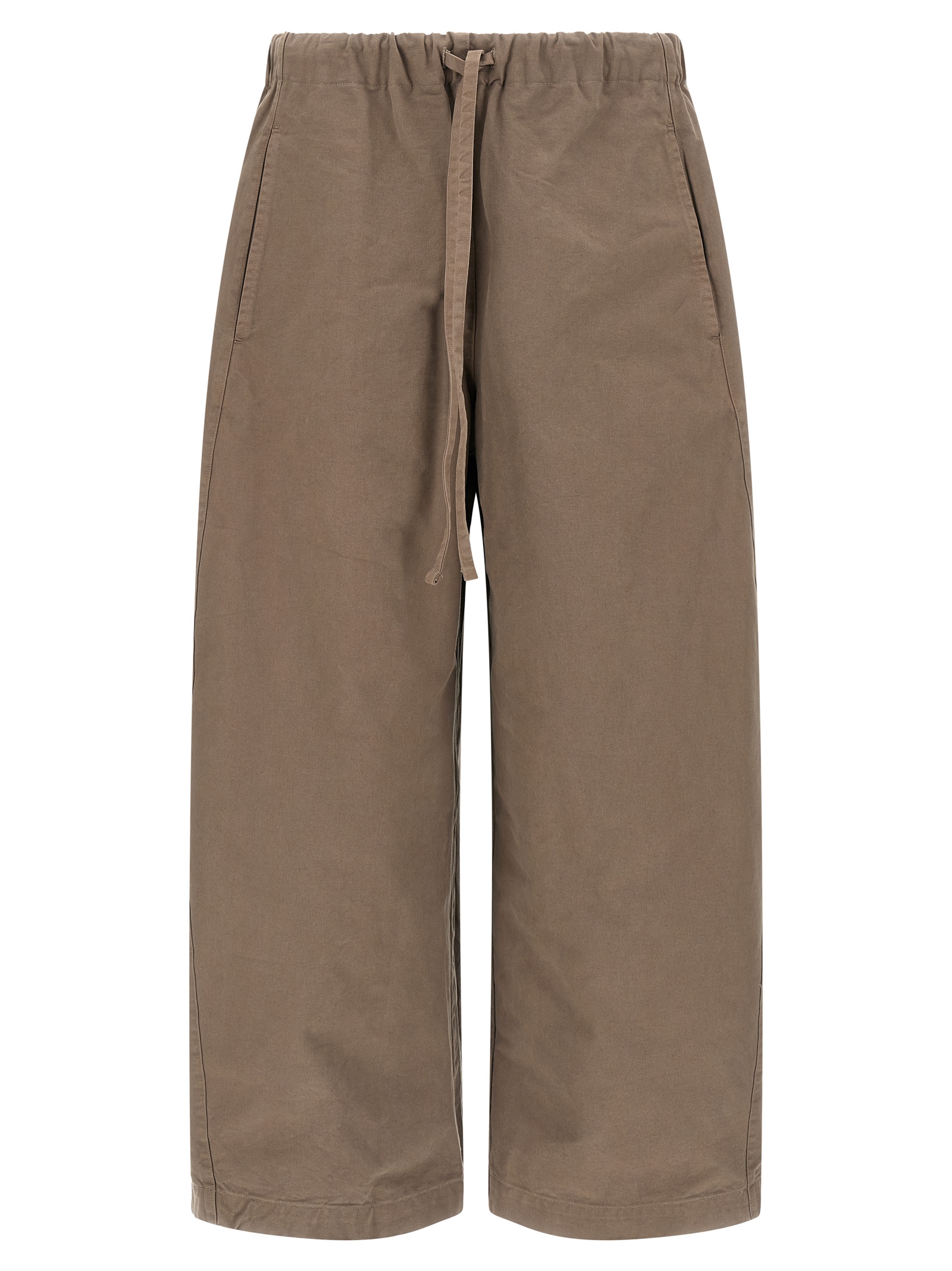Gray Cotton Casual Pants