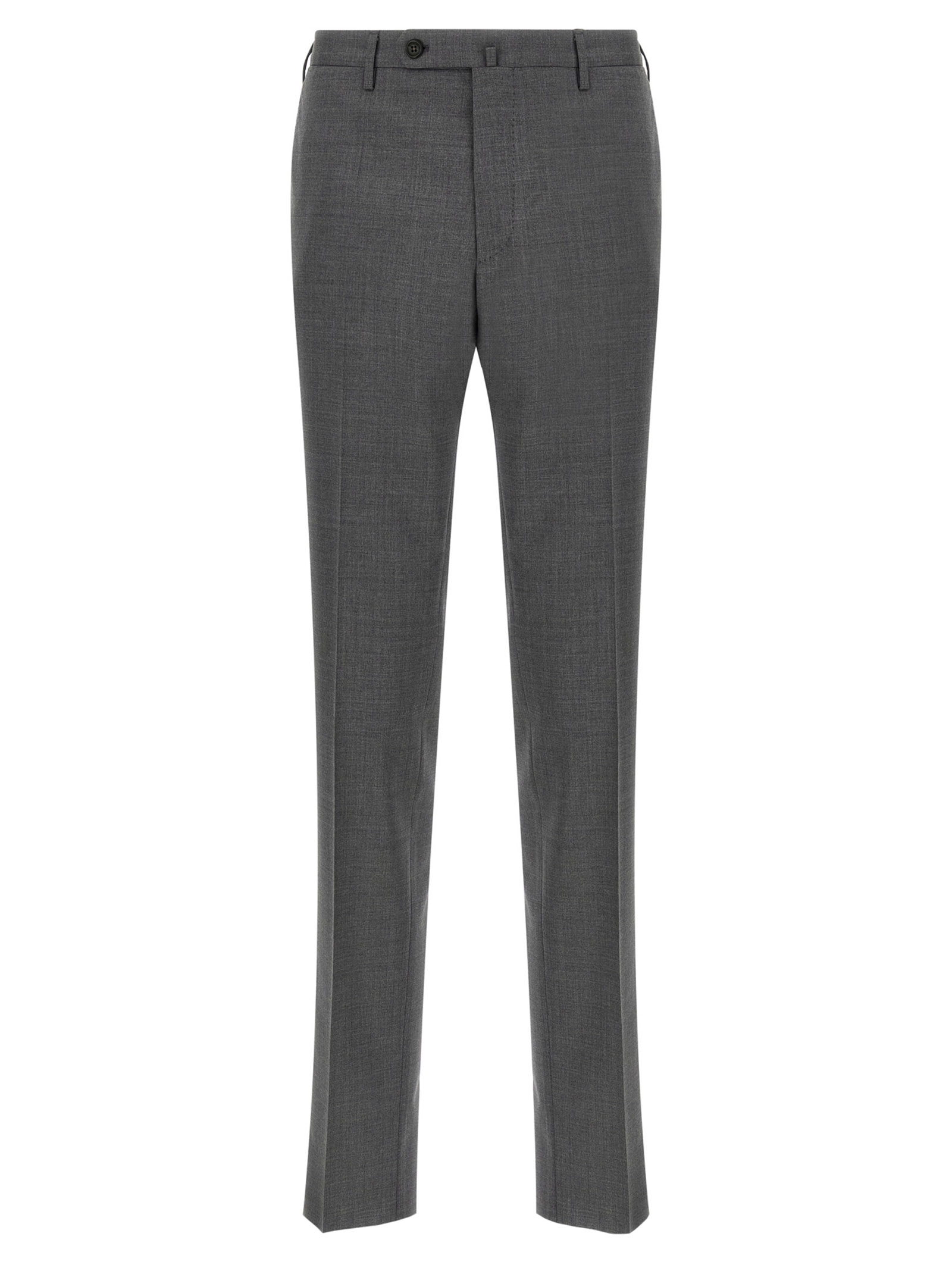Gray Virgin Wool Dress Pants