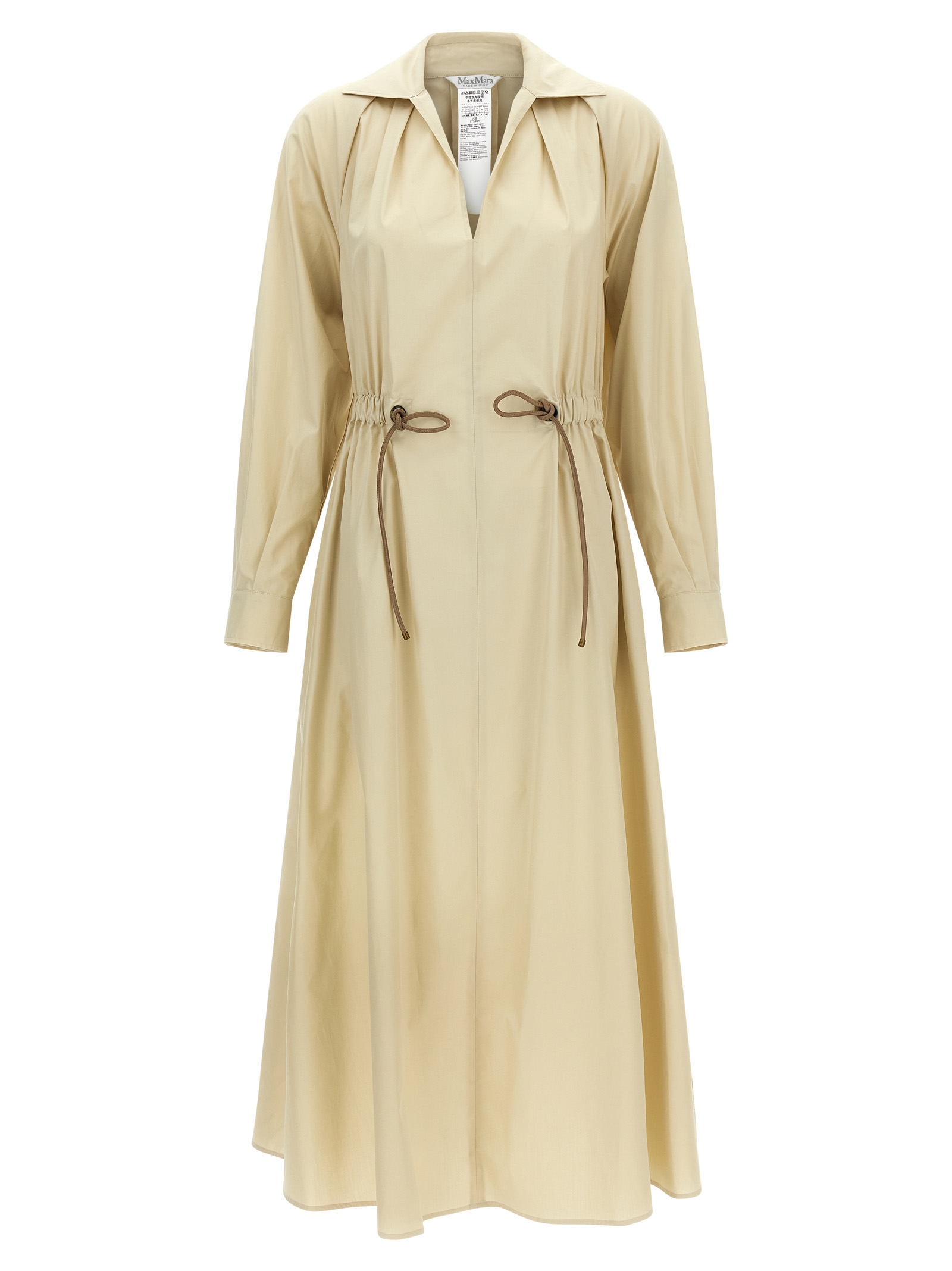Max Mara Beige Cotton Long Dress - Women
