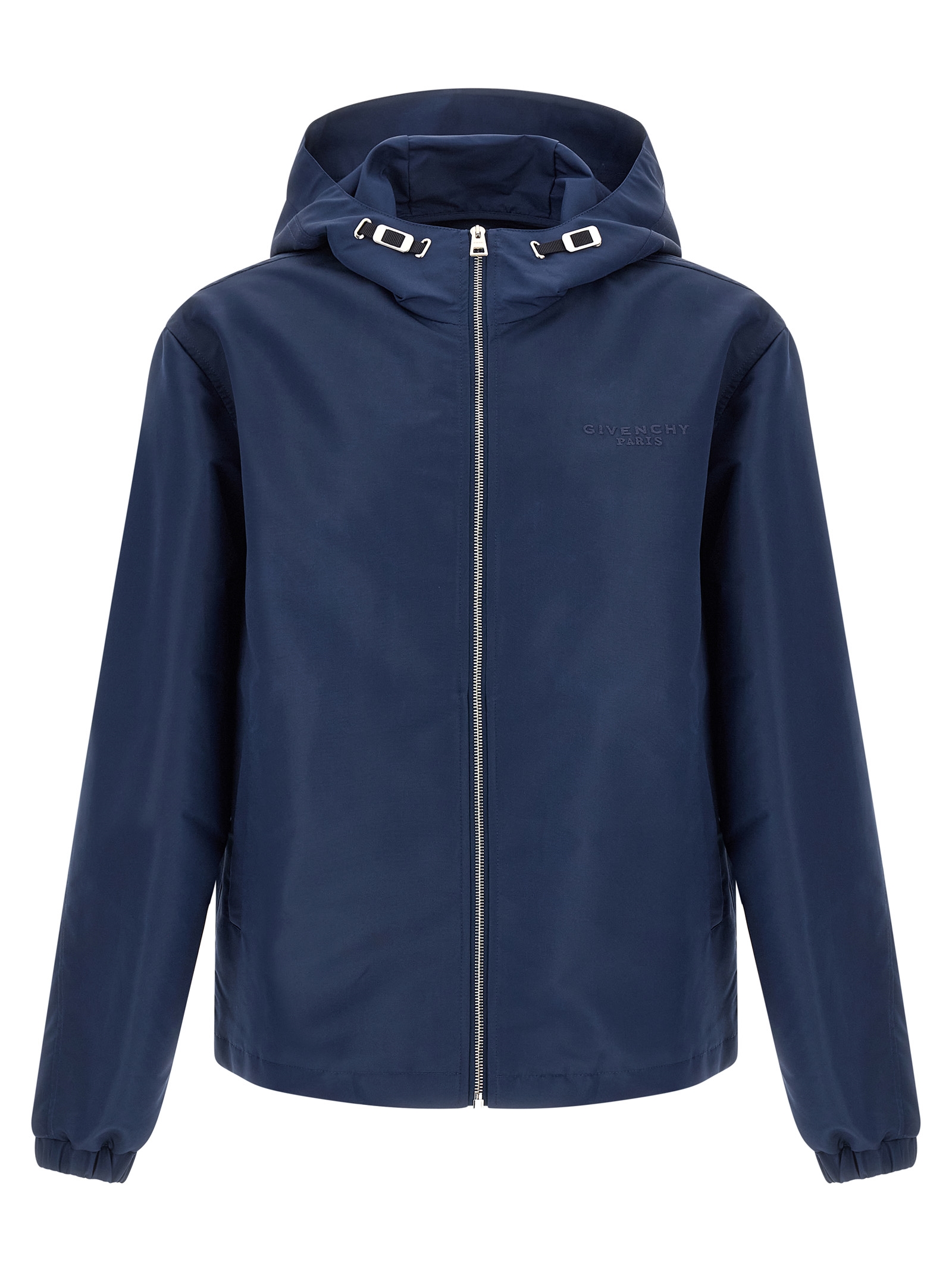 Blue Polyester Shell Jacket