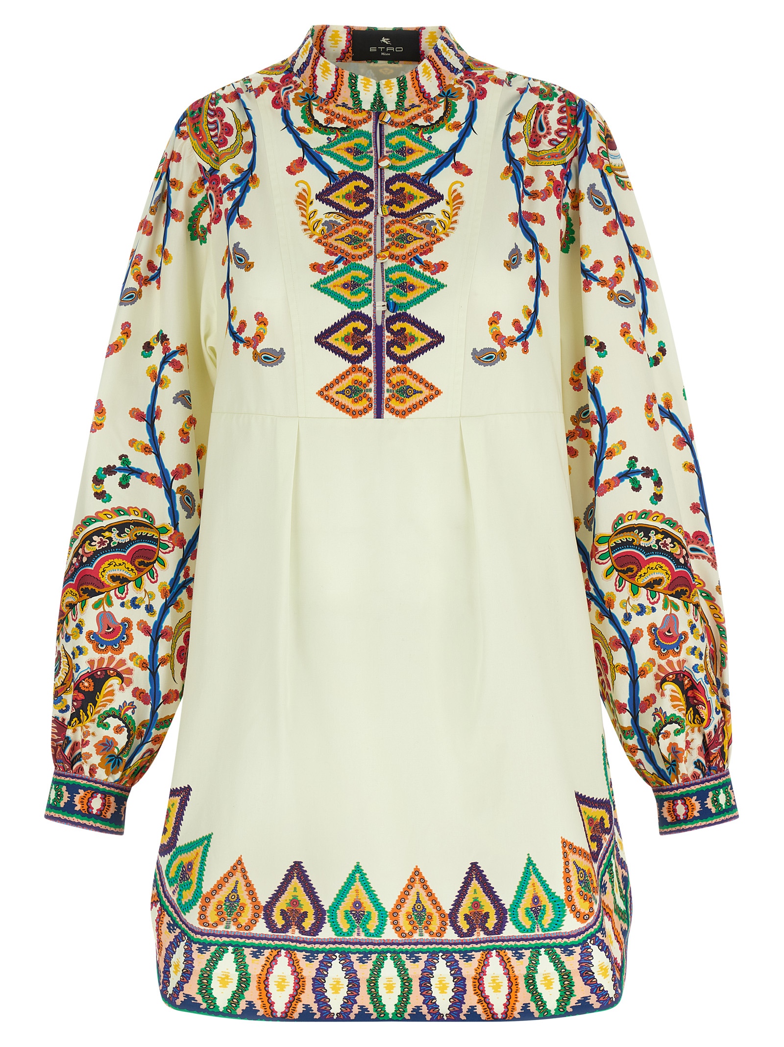 Multicolor Cotton Short Dress