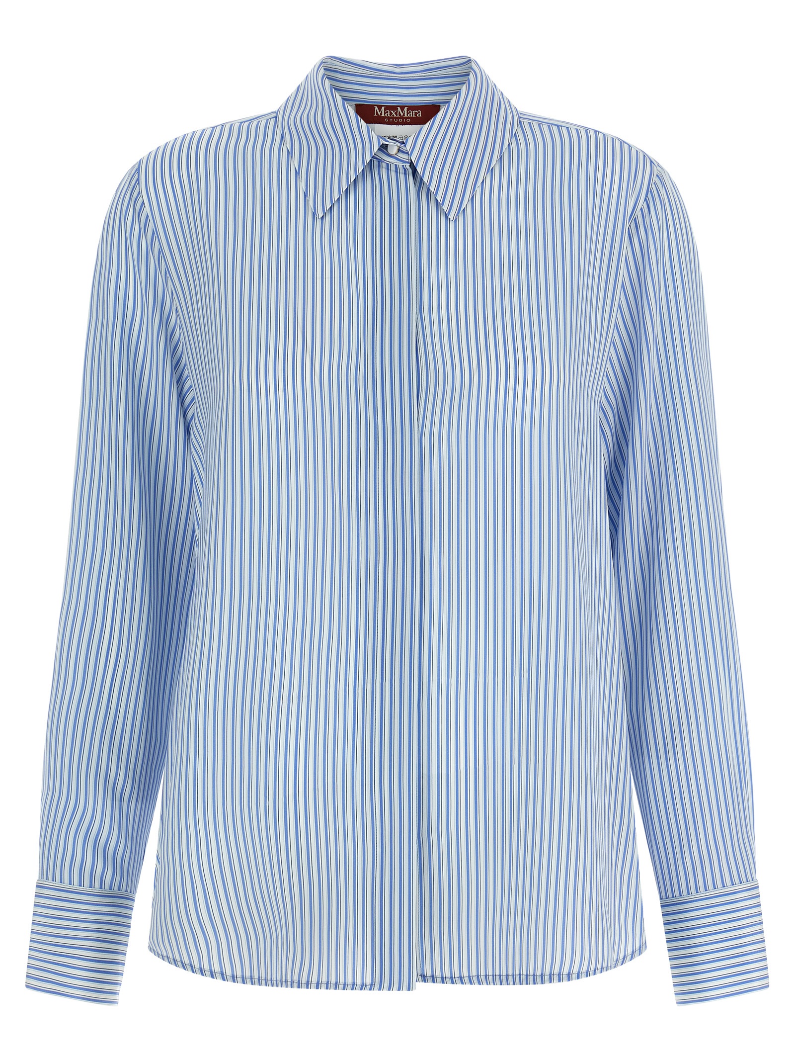 Blue Silk Blouse