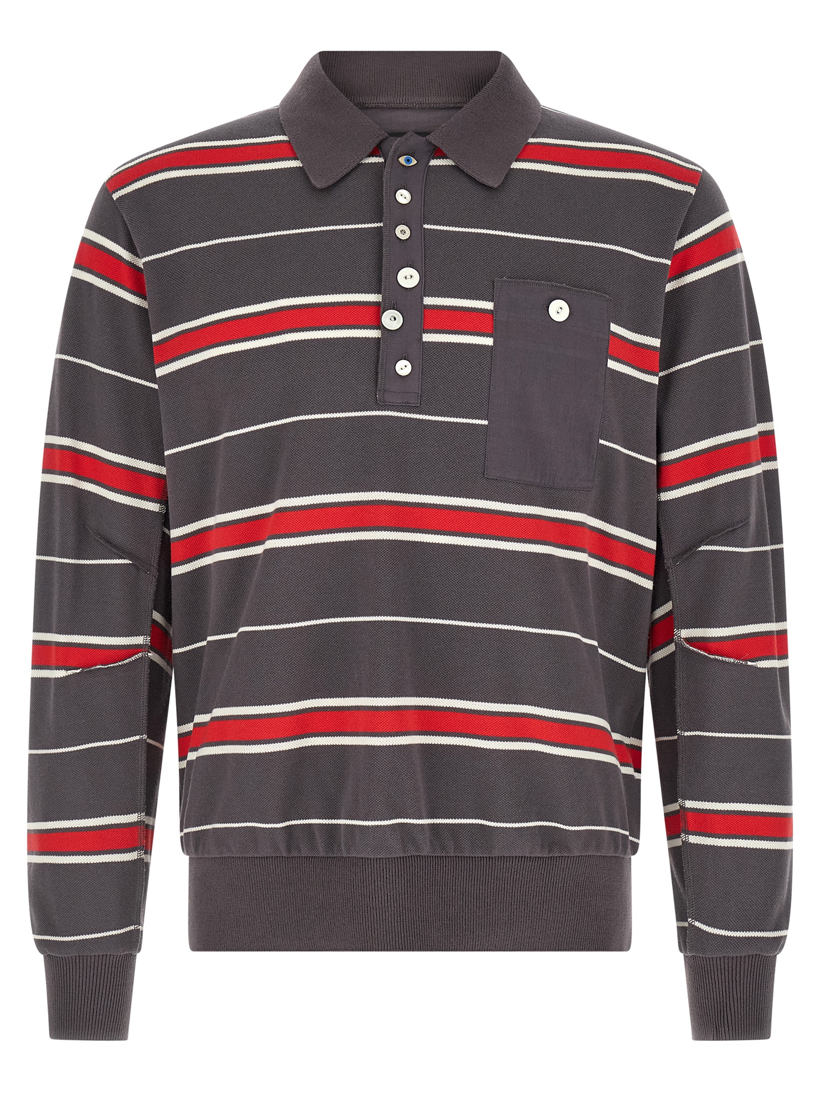 Gray Cotton Polo Shirt