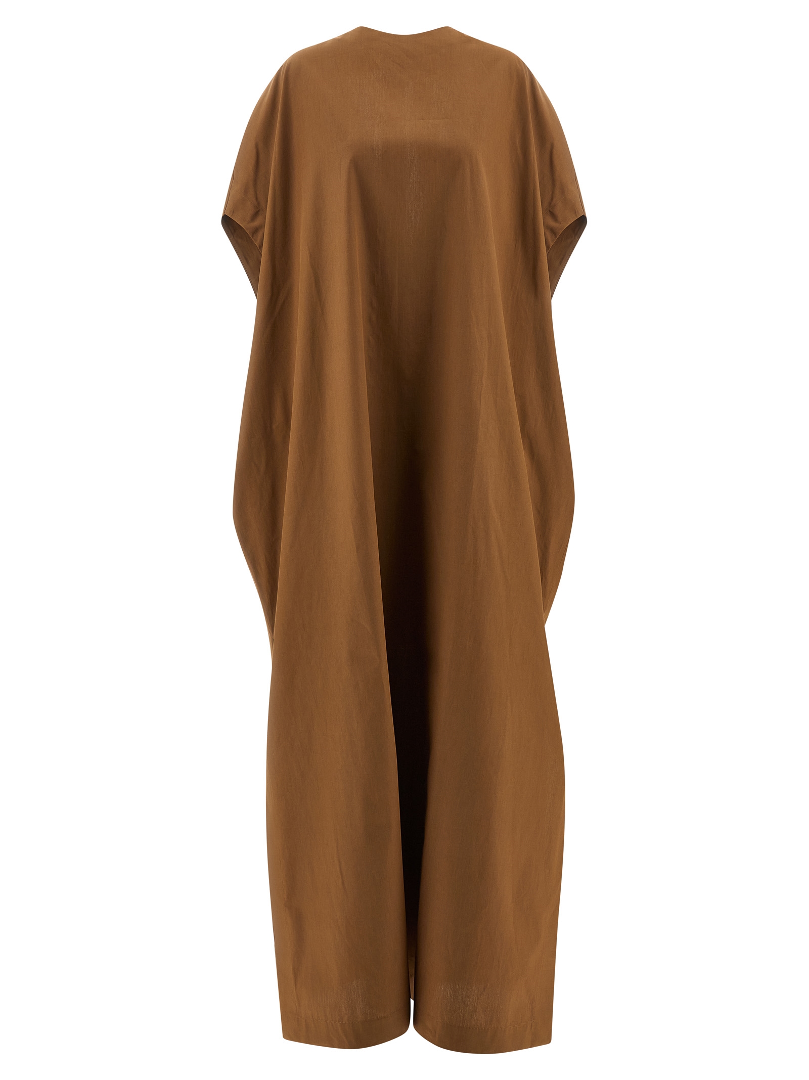 Brown Cotton Long Dress