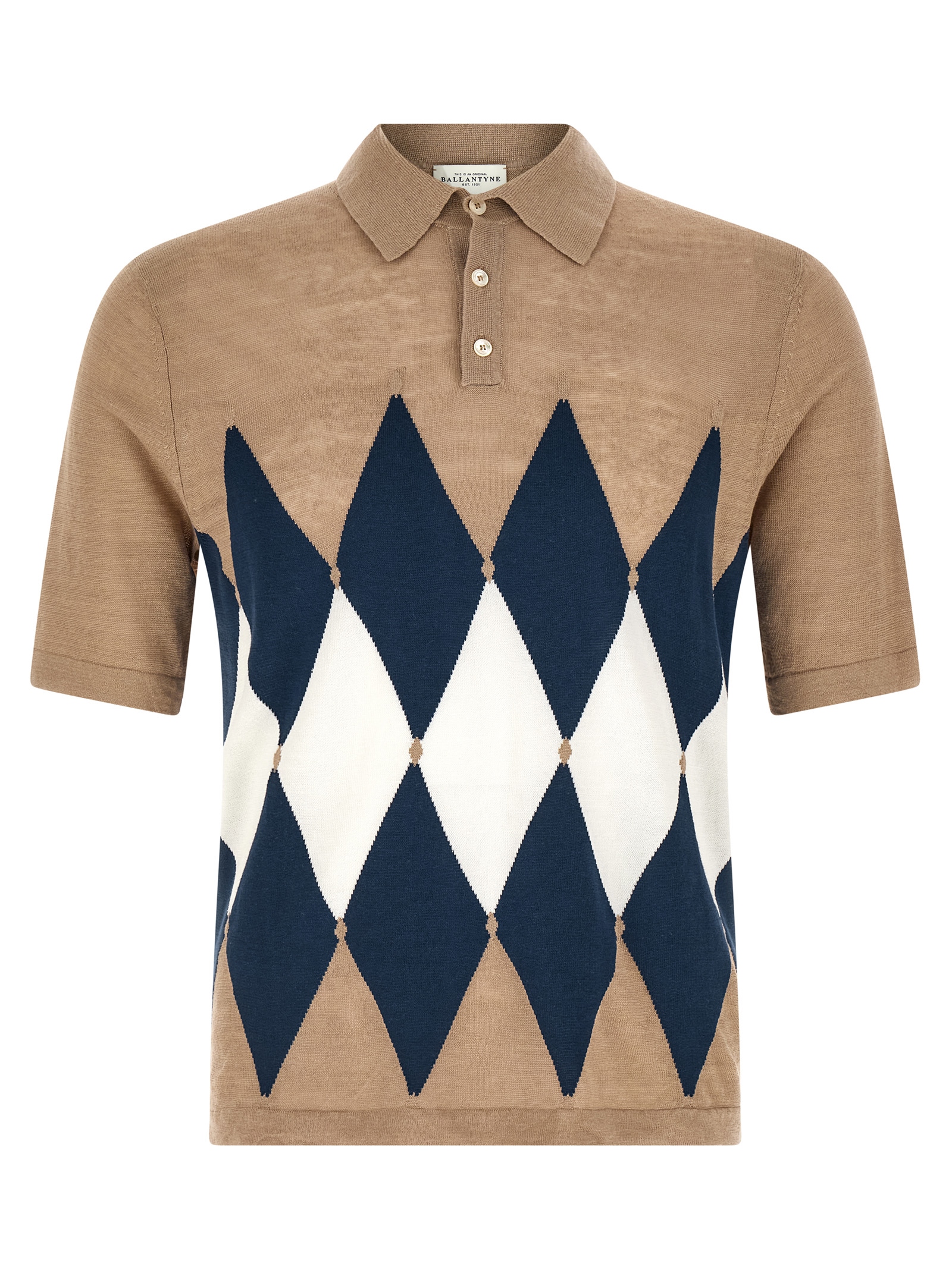 Beige Linen Polo Shirt
