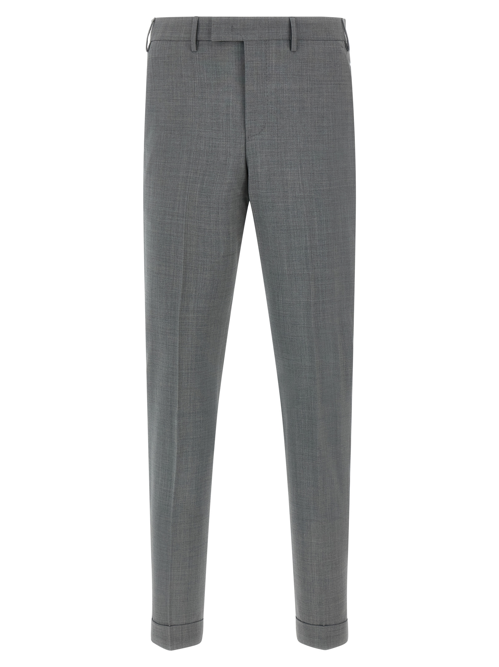 Gray Virgin Wool Dress Pants