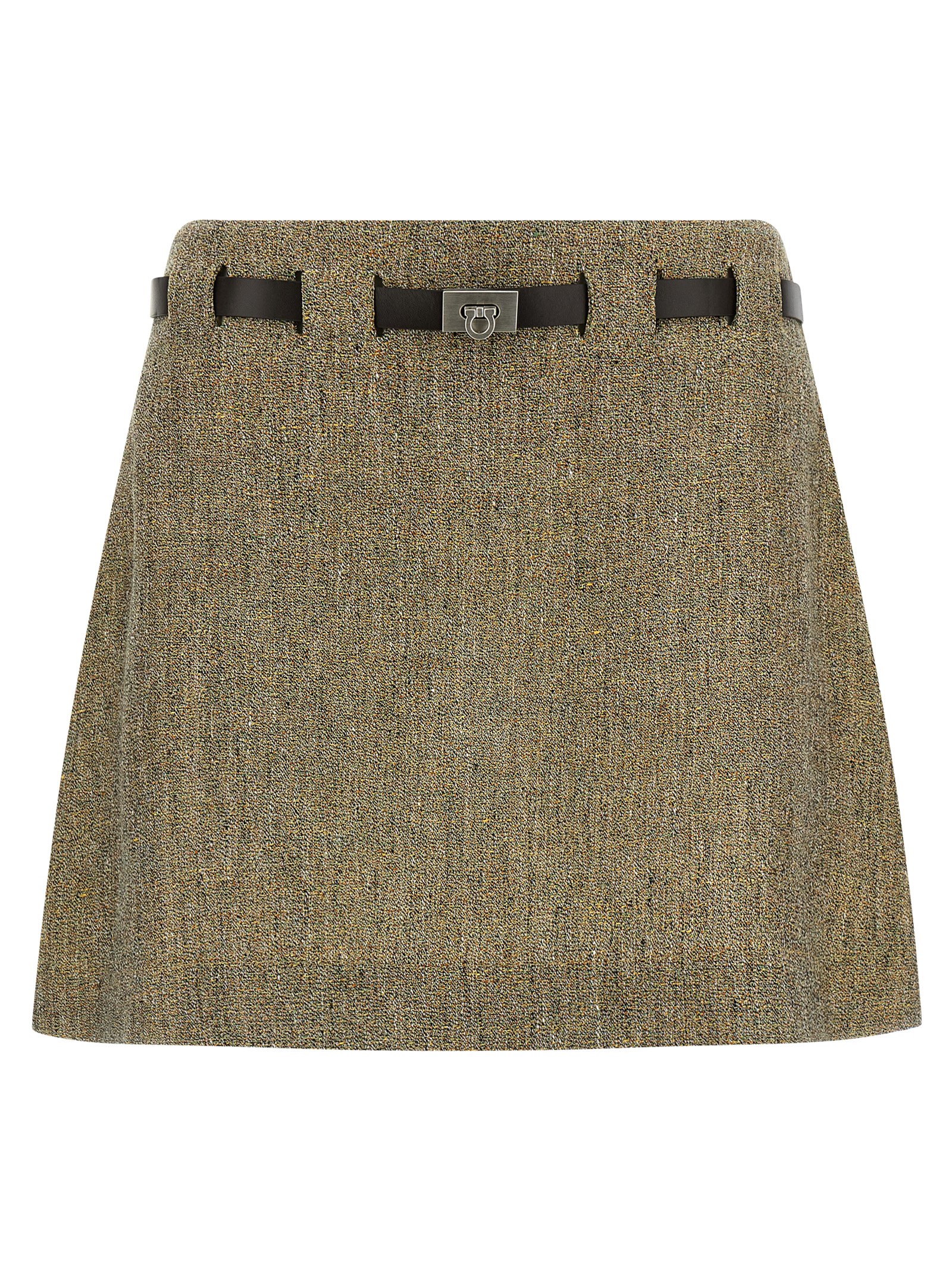 Multicolor Linen Long Skirt