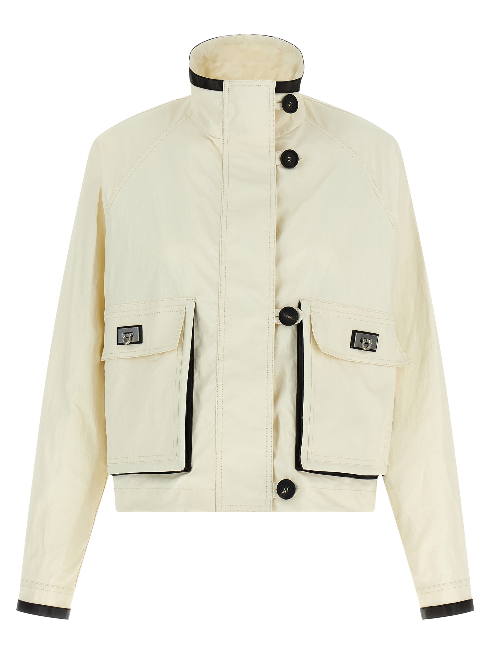 White Linen Full-Length Jacket