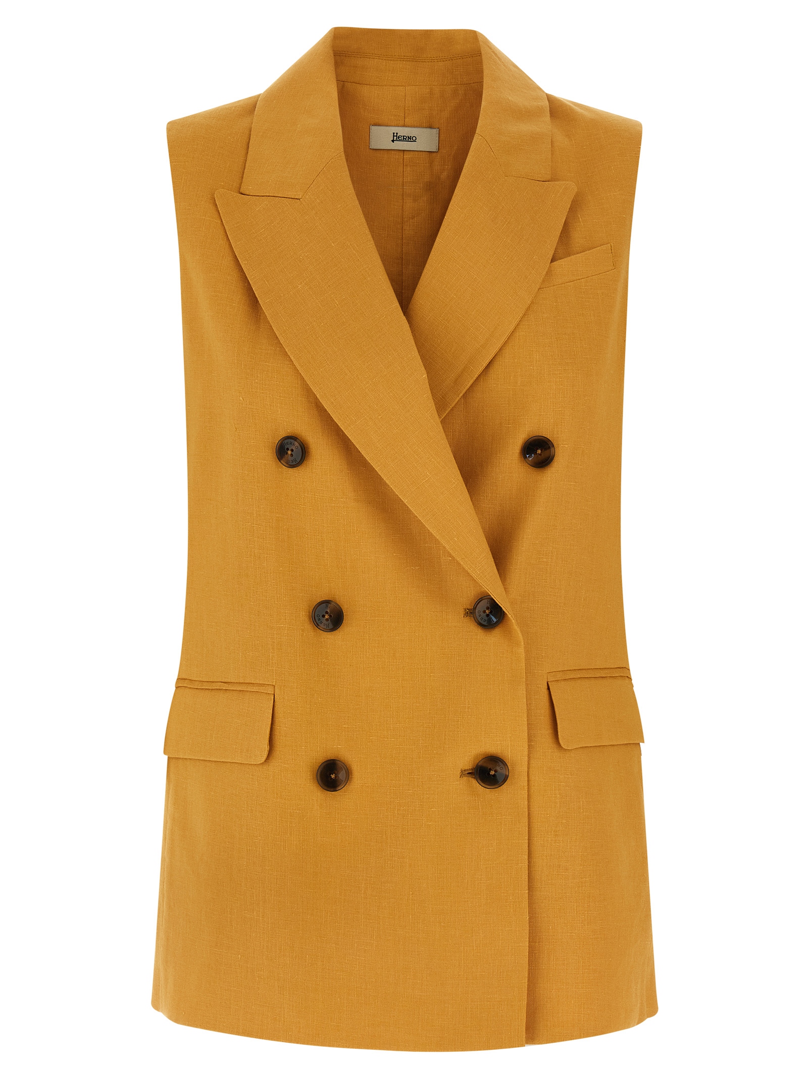 Herno Bicolor Linen Sleeveless Jacket Clothing - Women