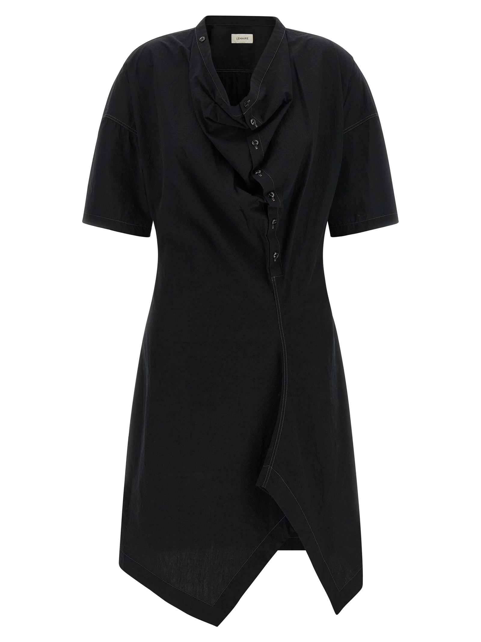Lemaire Black Cotton Midi Dress - Women