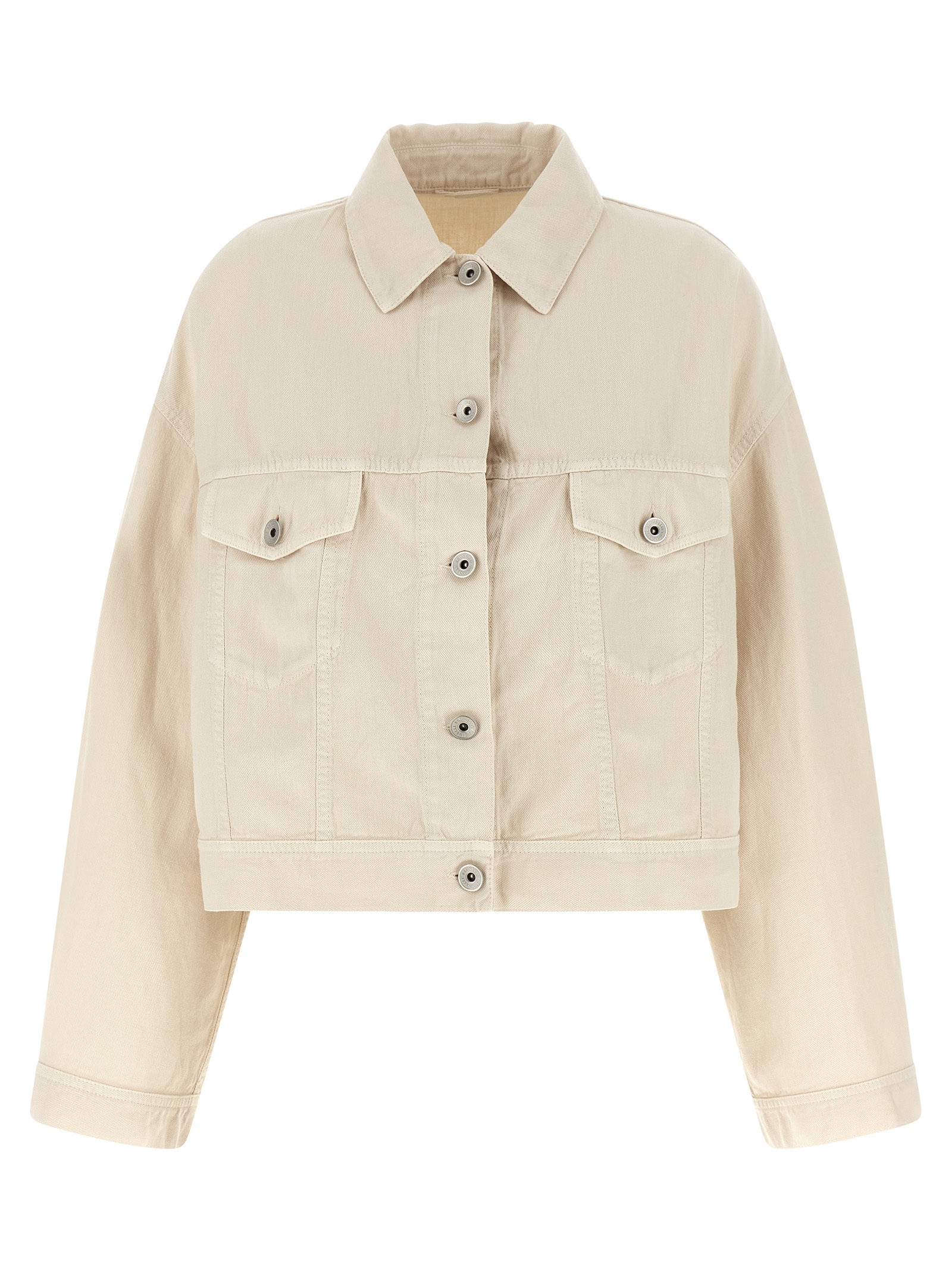 Brunello Cucinelli Beige Cotton Denim Women's Jacket