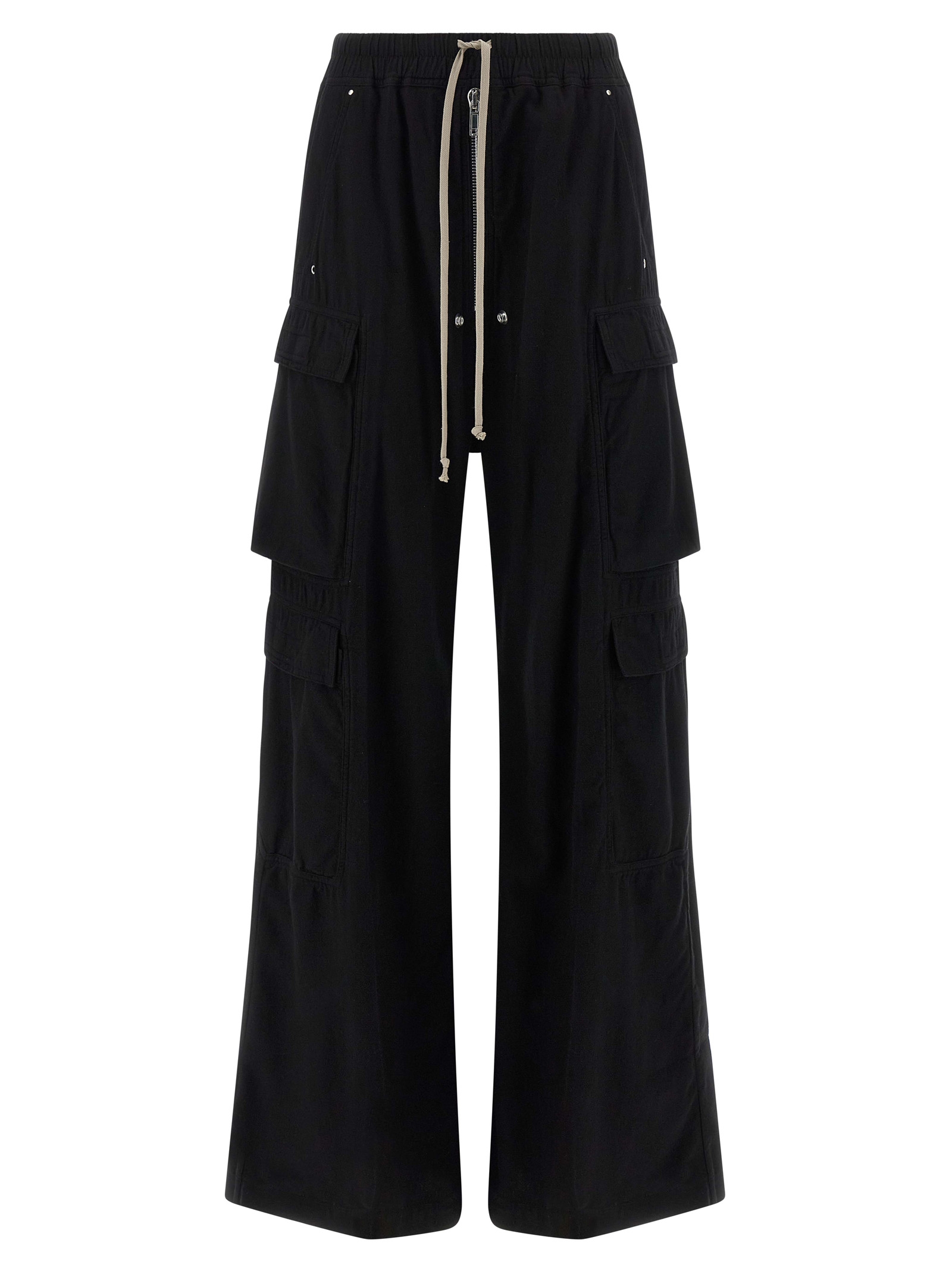 Black Cotton Cargo Pants