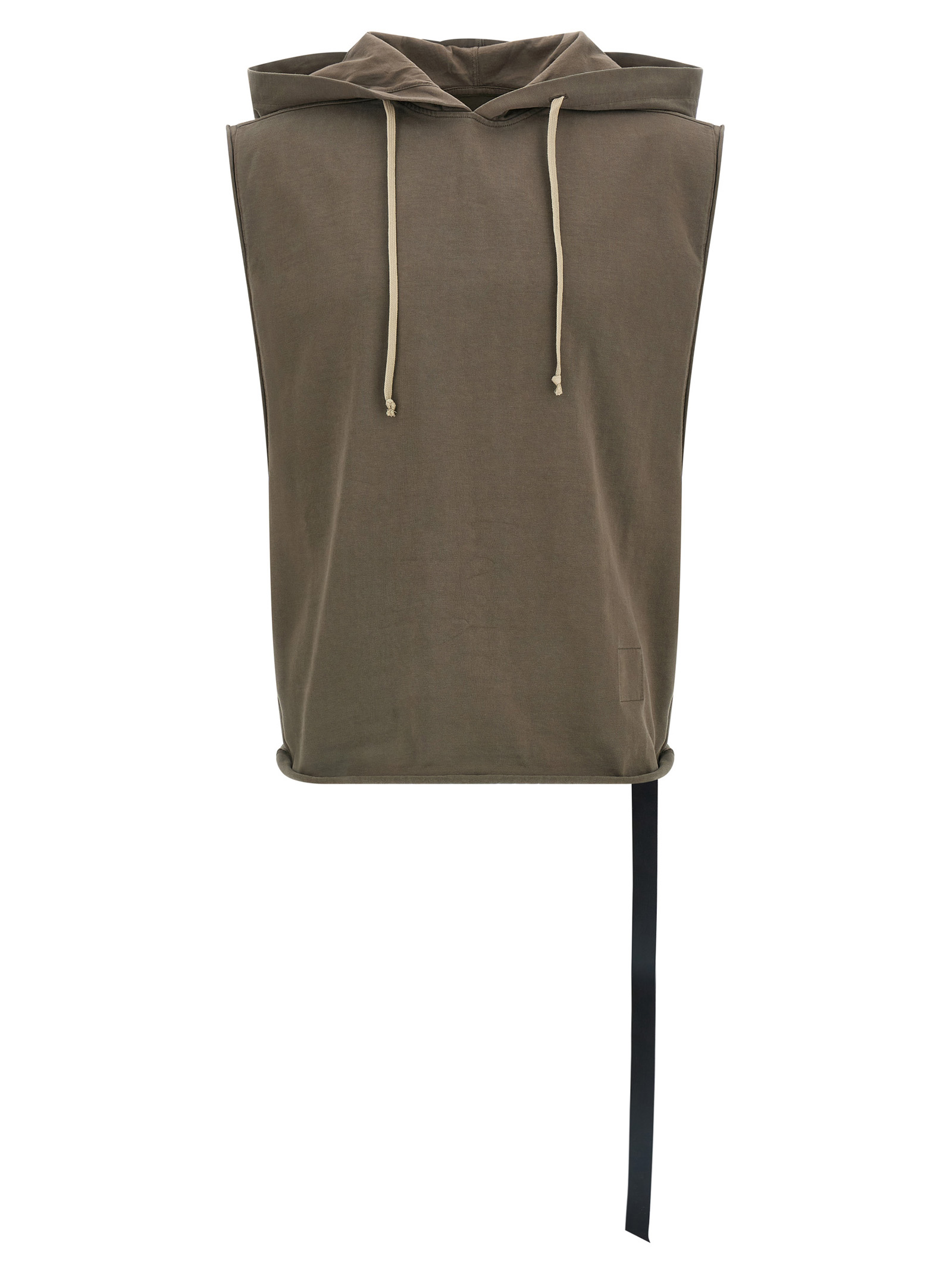 Brown Cotton Sleeveles Sweater