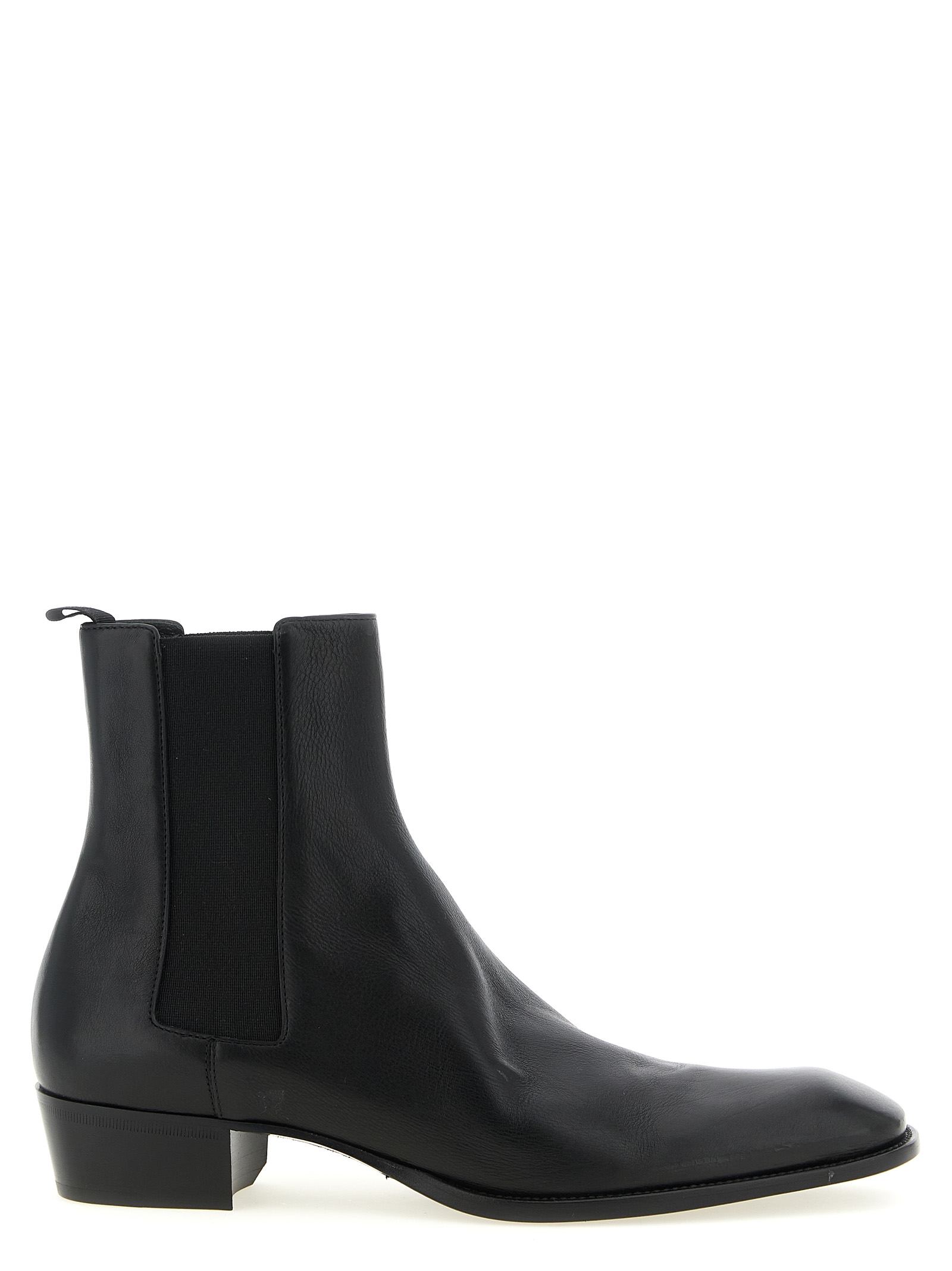 Saint Laurent Black Calfskin Chelsea Boots - Men