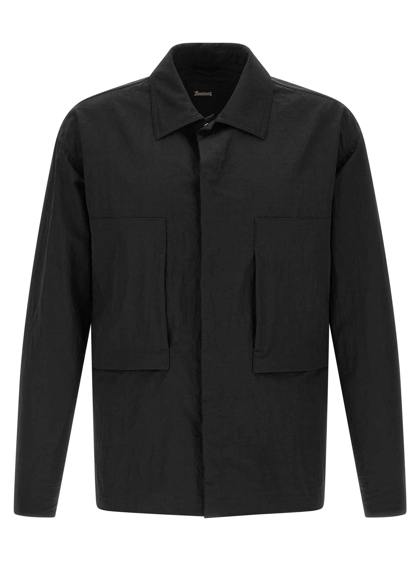 Black Polyamide Full-Length Jacket