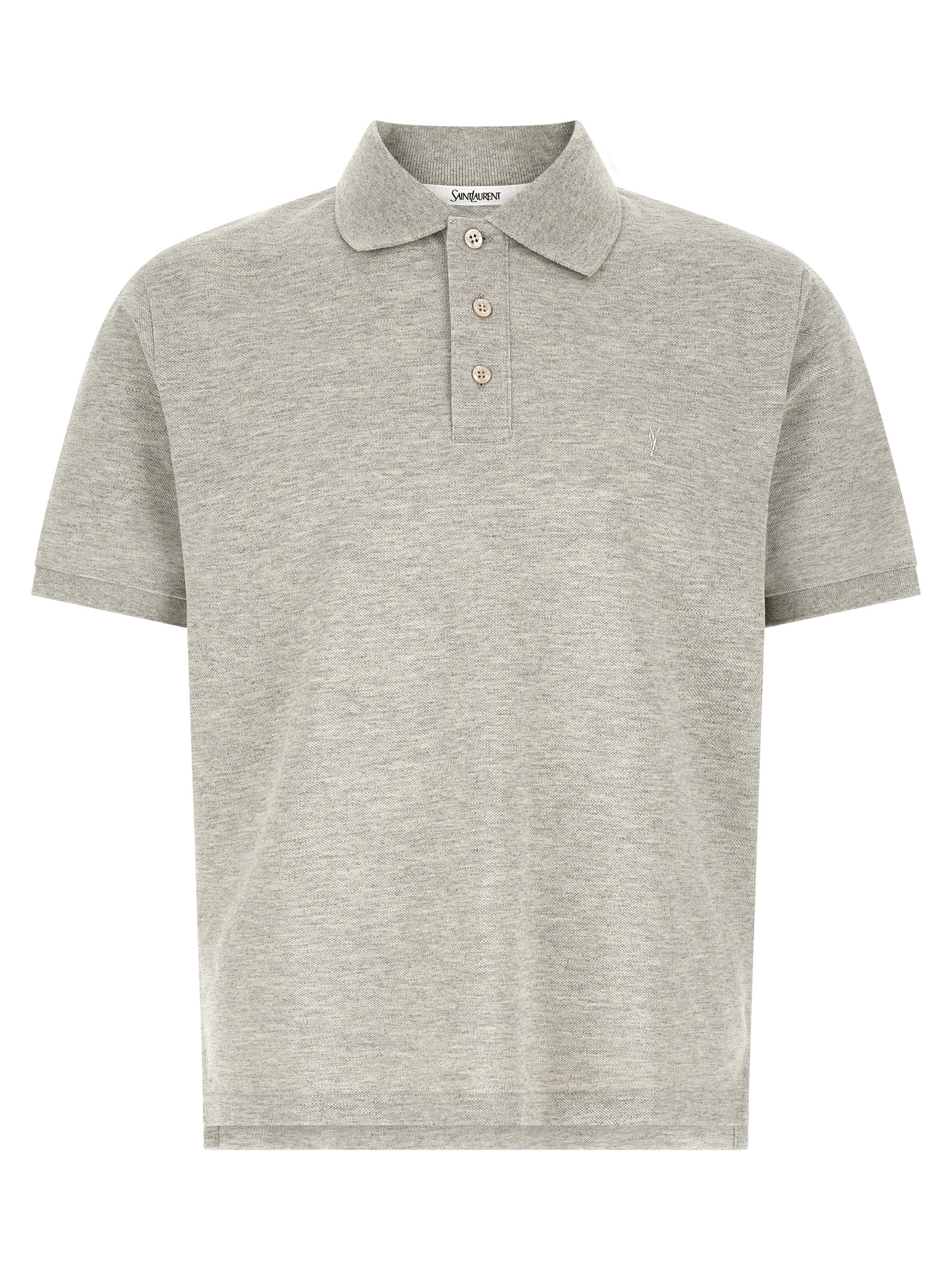 Gray Cotton Polo Shirt