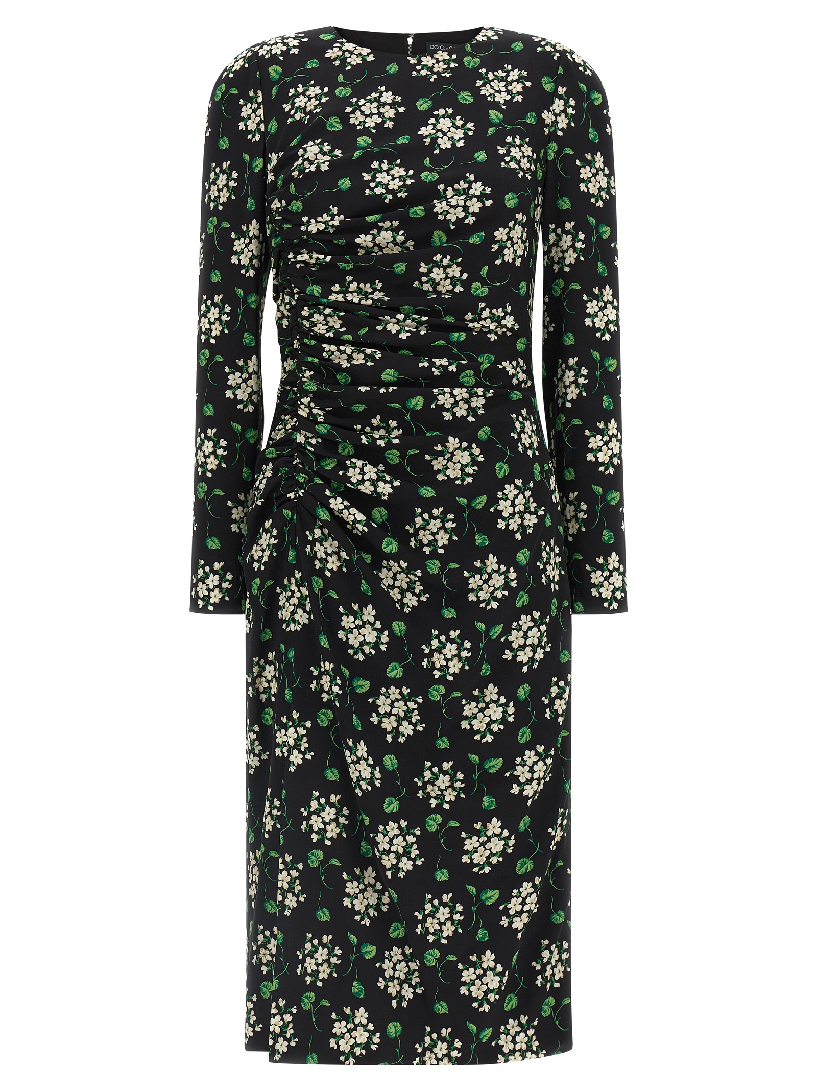 Dolce & Gabbana Black Synthetic Midi Dress - Women