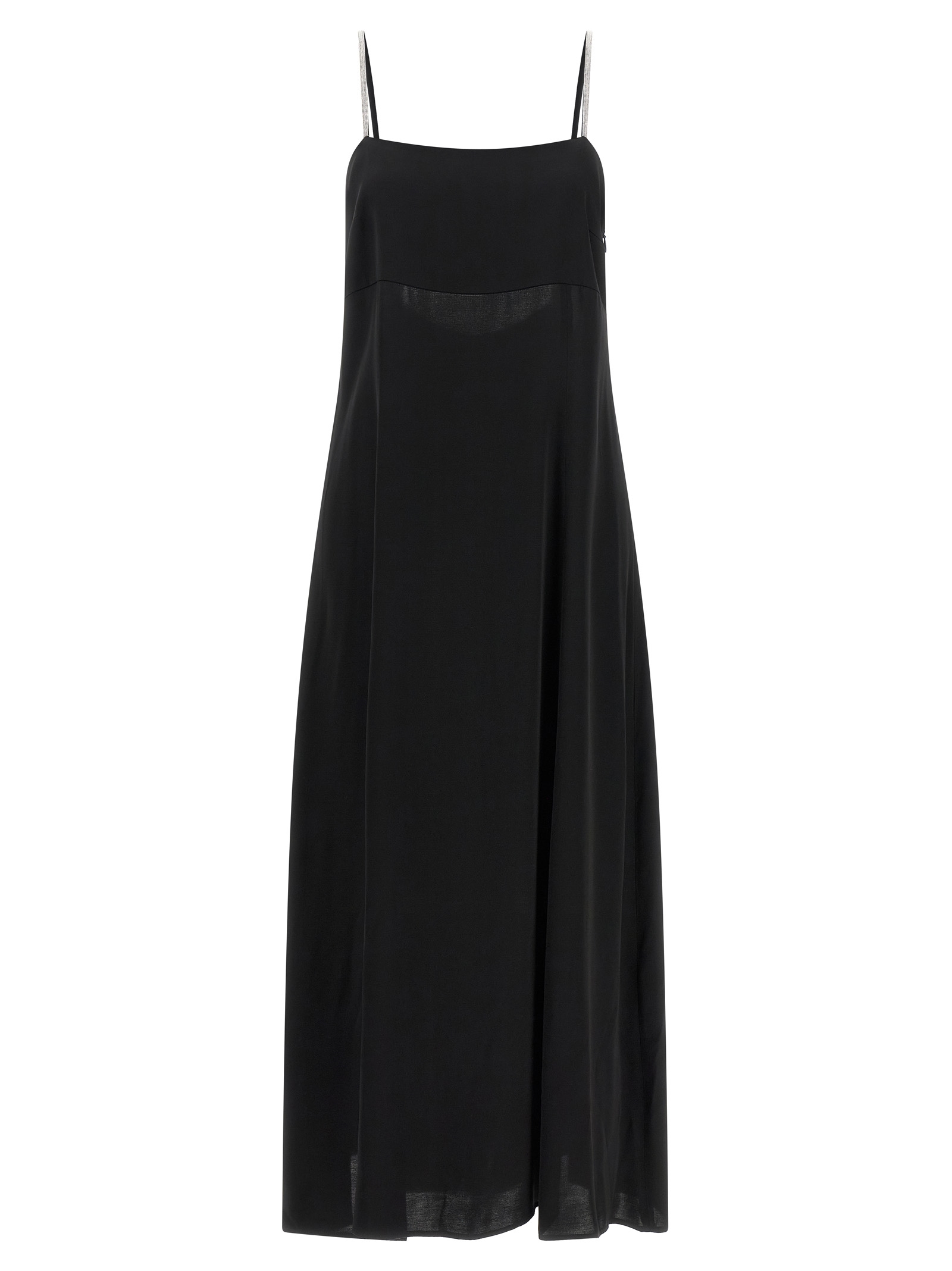 Black Viscose Long Dress