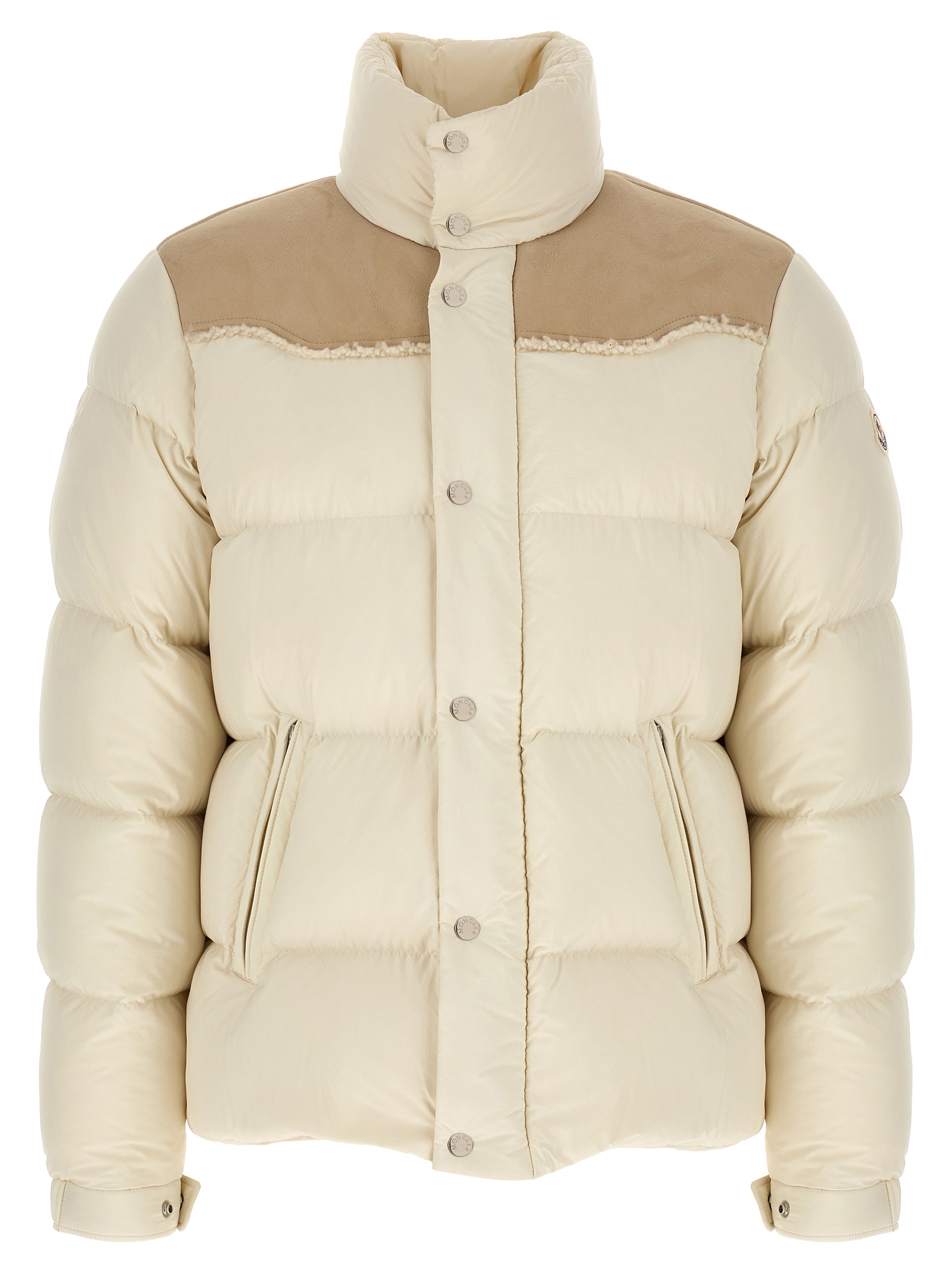 Beige Polyamide Full-Length Jacket