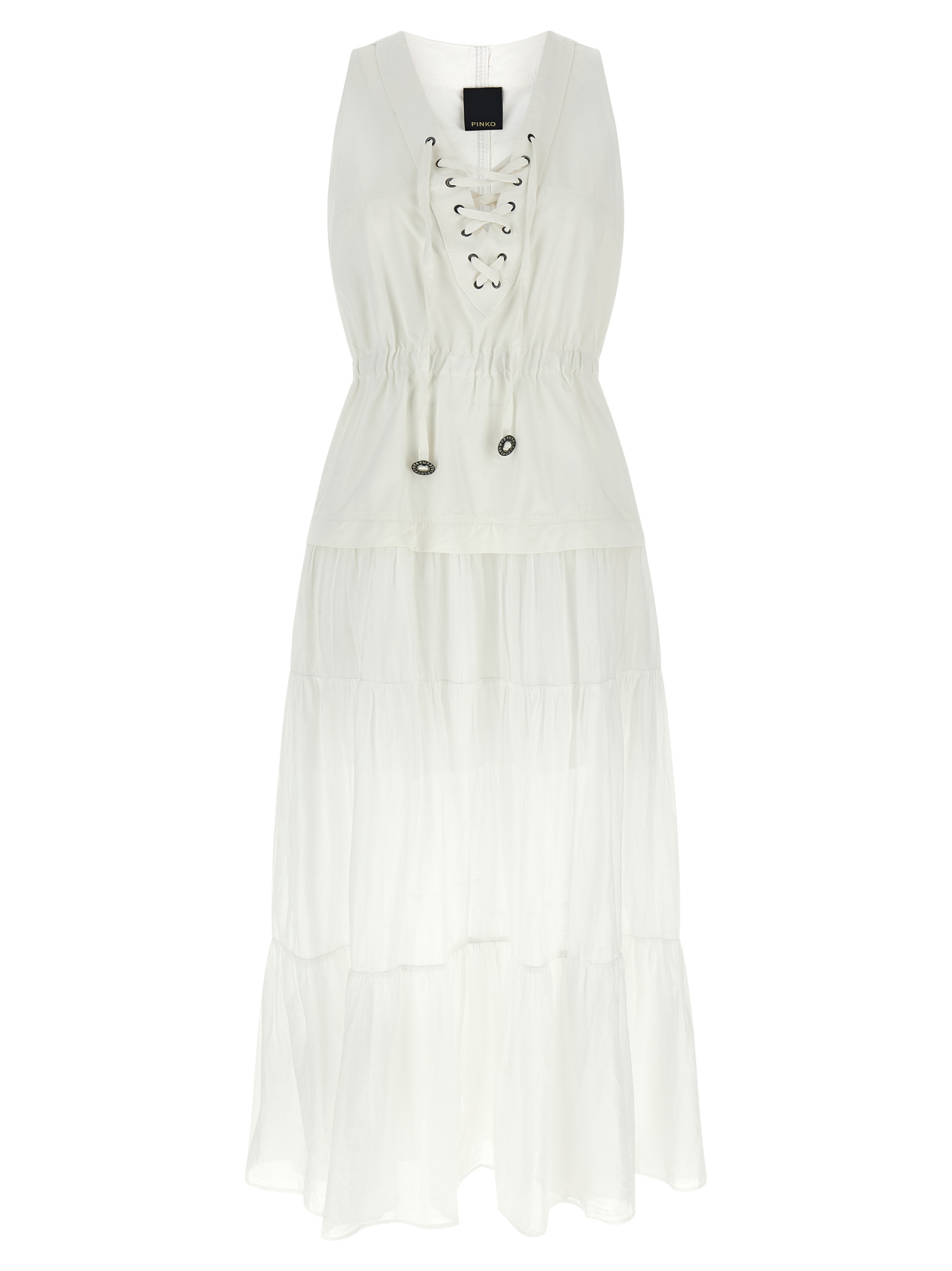 White Cotton Long Dress