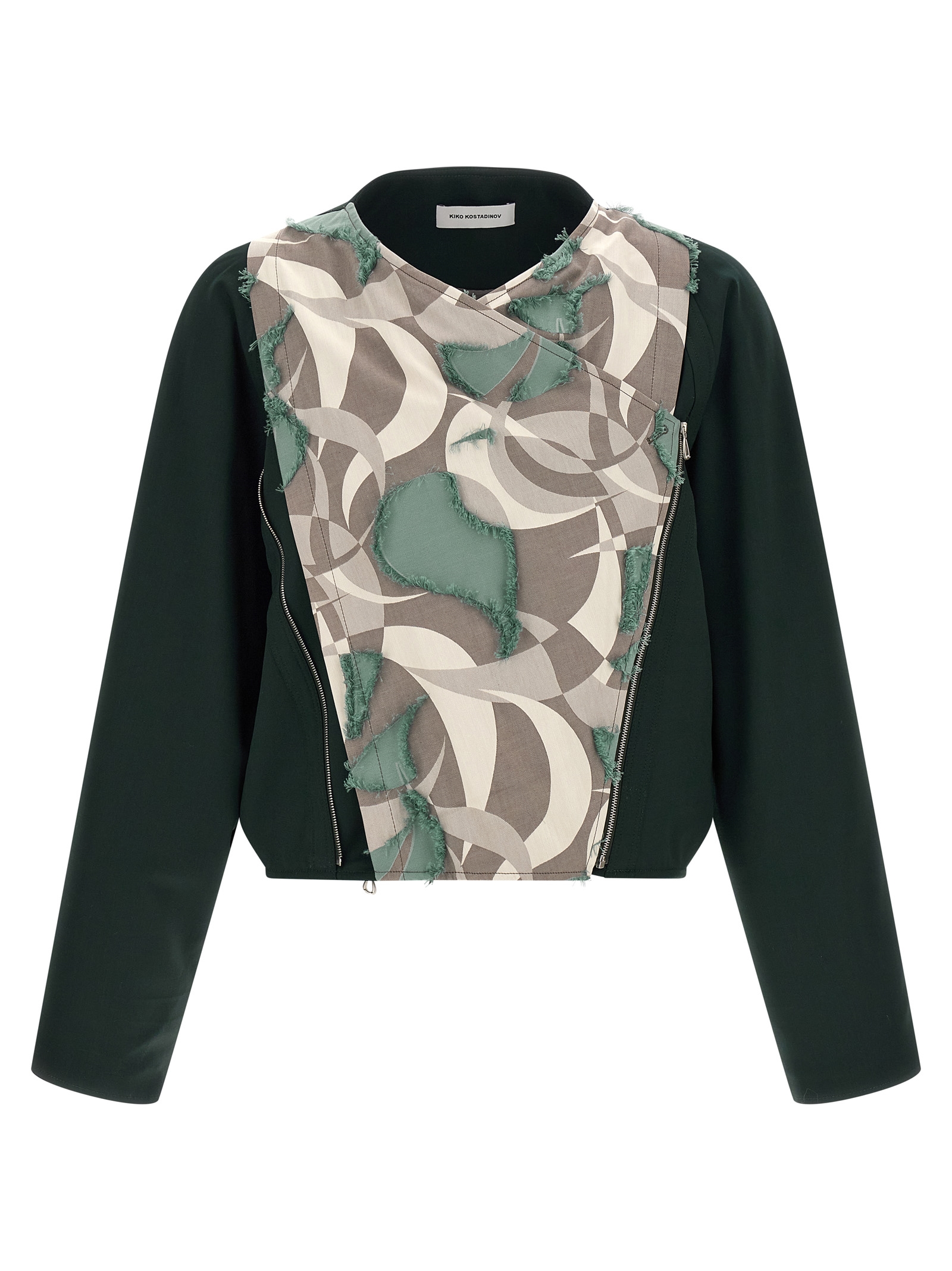 Multicolor Virgin Wool Shell Jacket