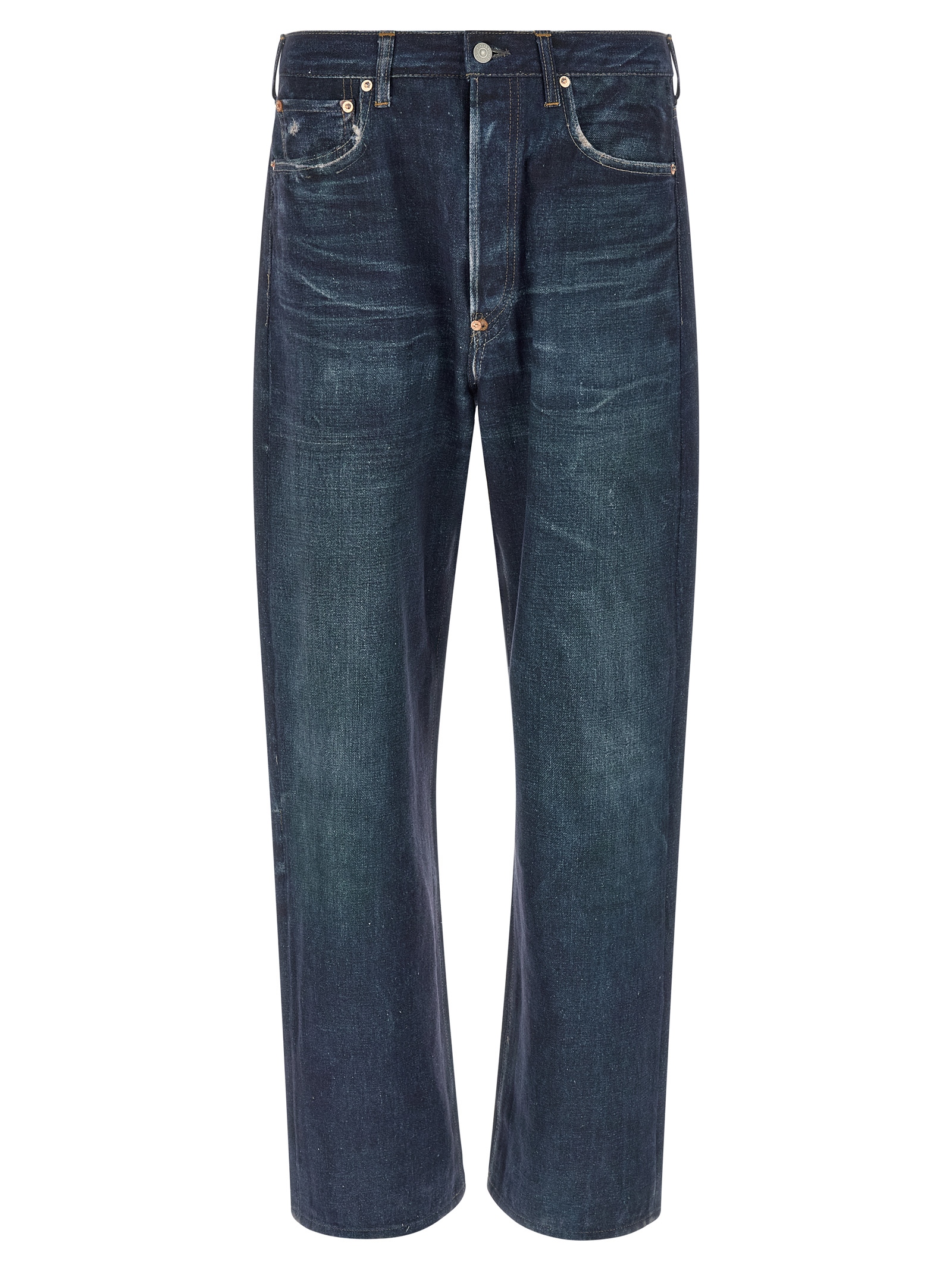 Blue Linen Jeans Denim