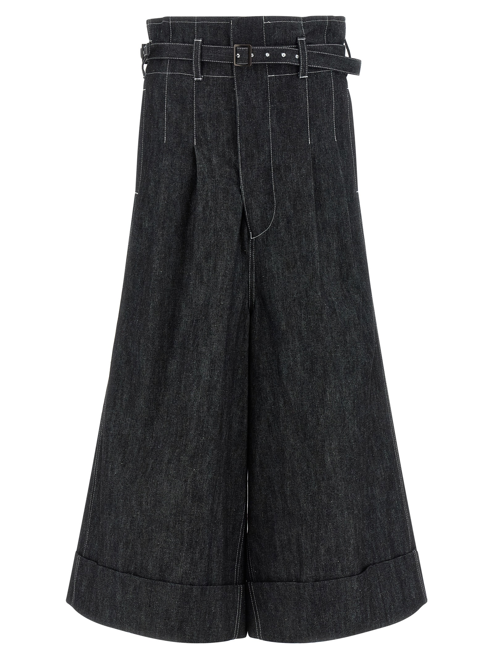Black Cotton Bermuda Shorts