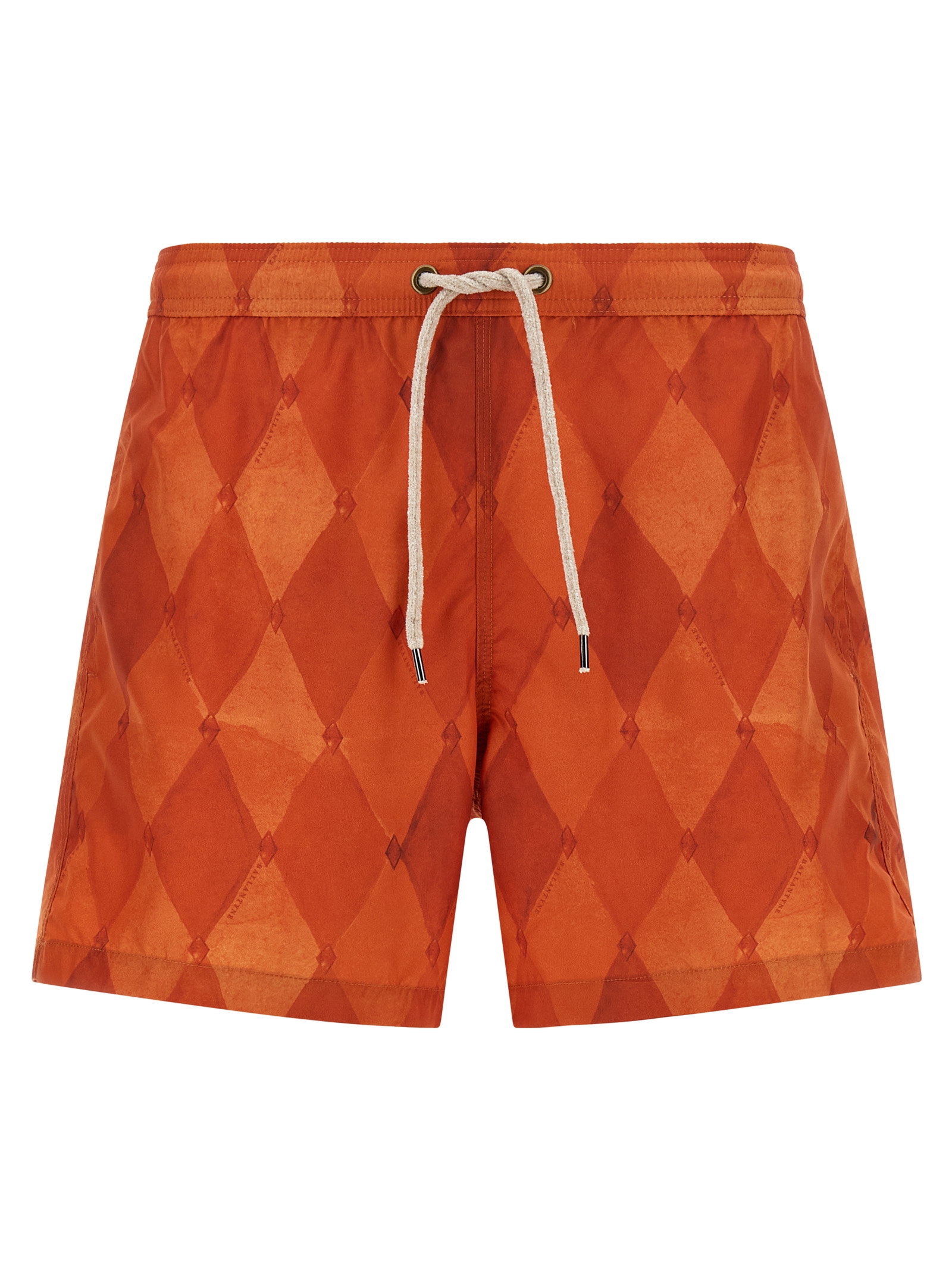 Orange Polyester Swim Shorts