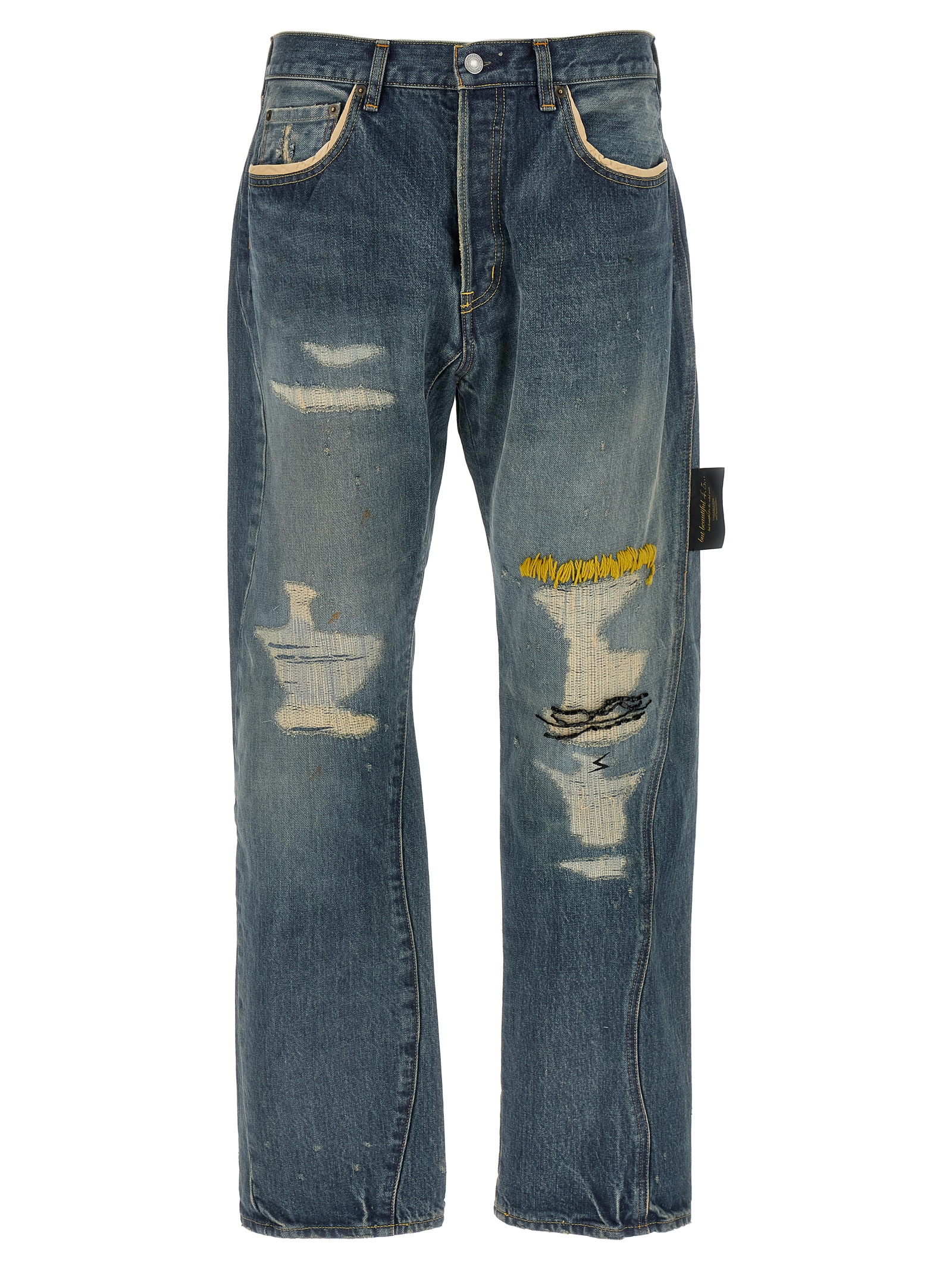 Blue Cotton Jeans Denim
