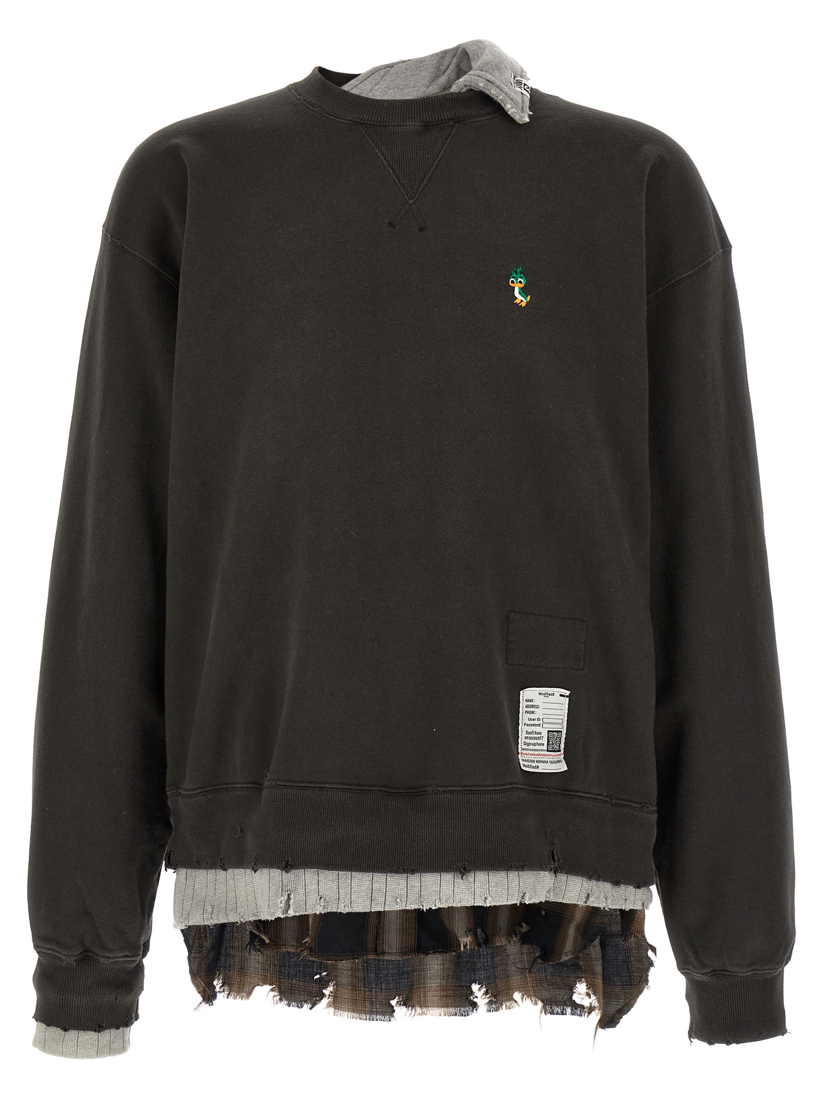 Black Cotton Sweatshirt