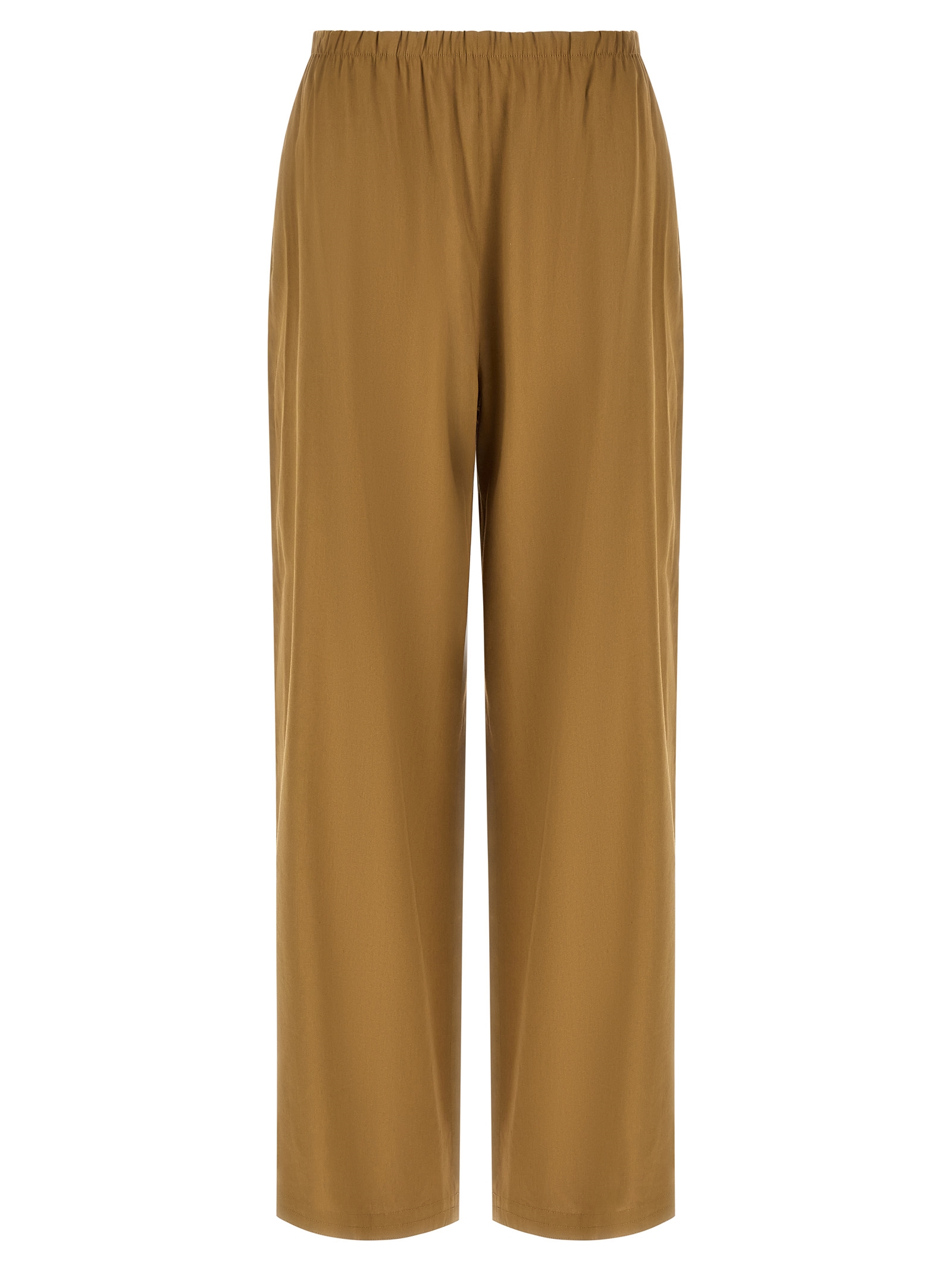 Beige Linen Casual Pants