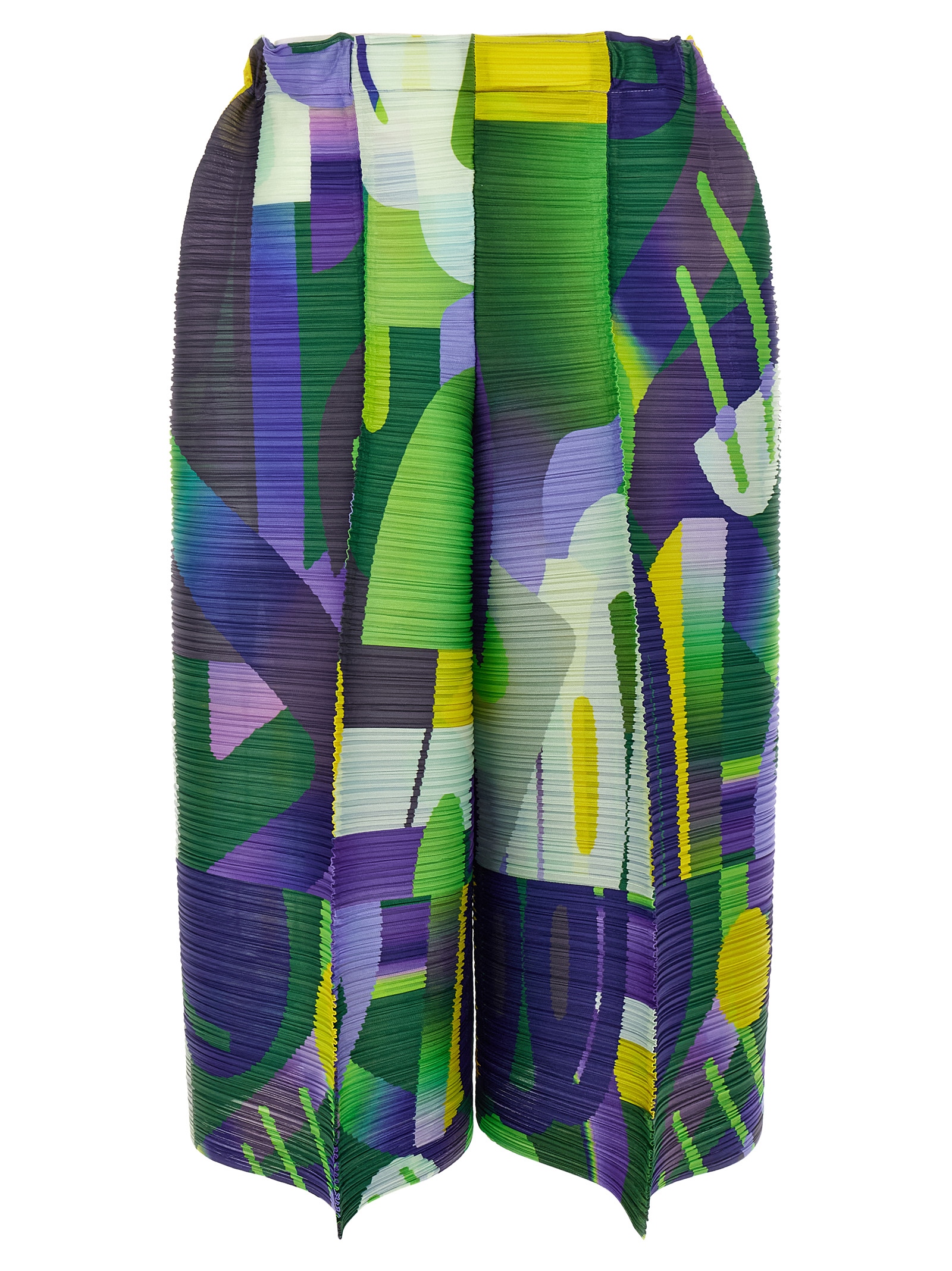Multicolor Polyester Casual Pants