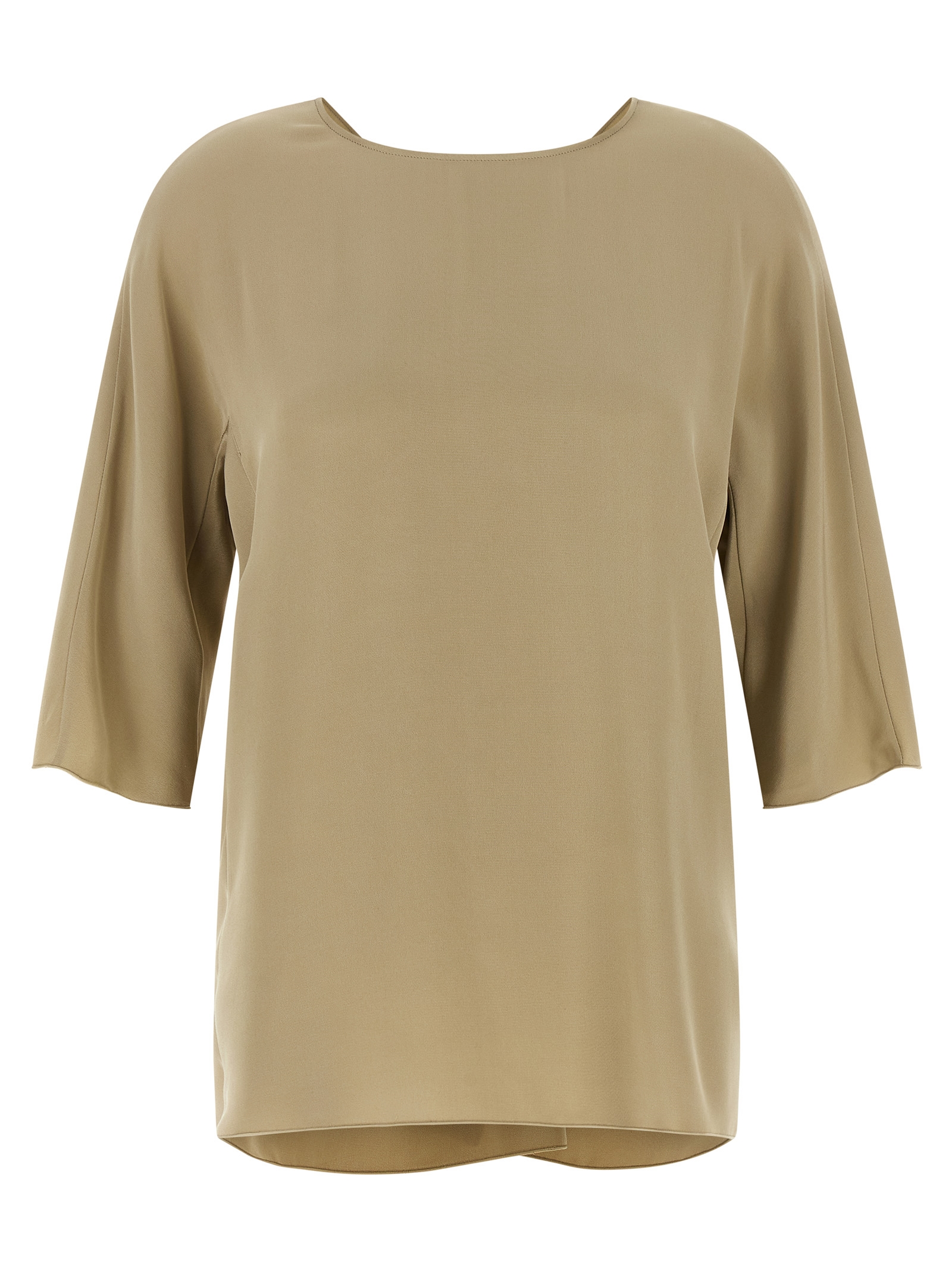 Beige Silk Blouse