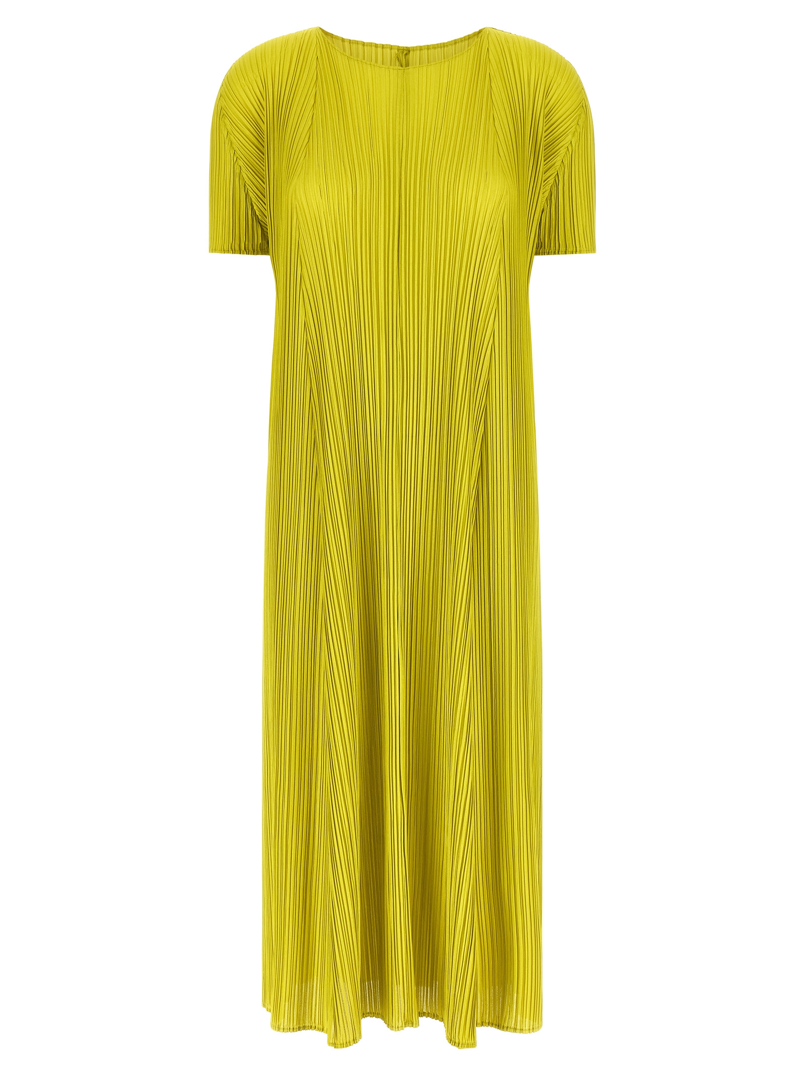 Bicolor Polyester Midi Dress
