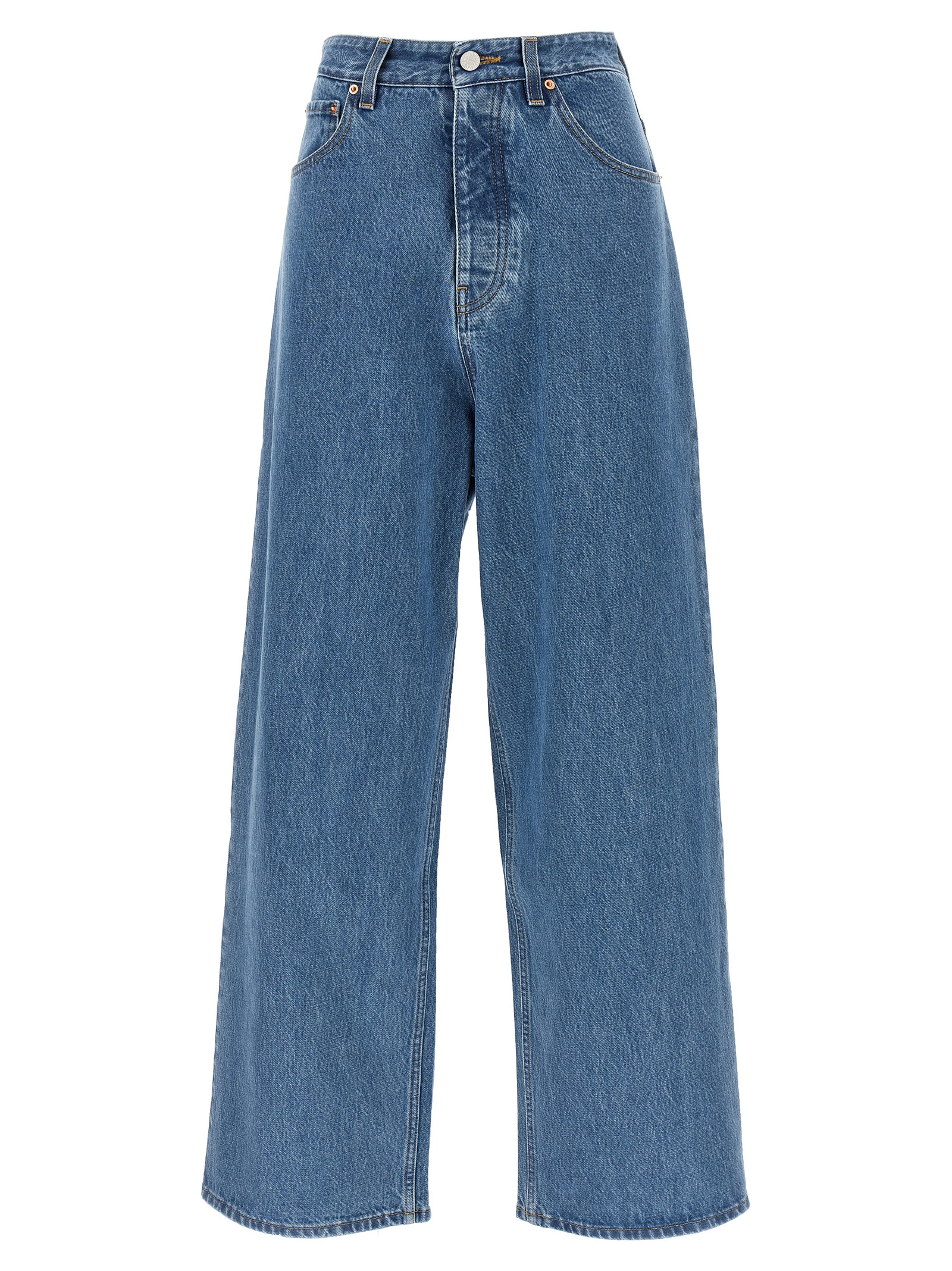 Blue Cotton Relaxed Fit Jeans