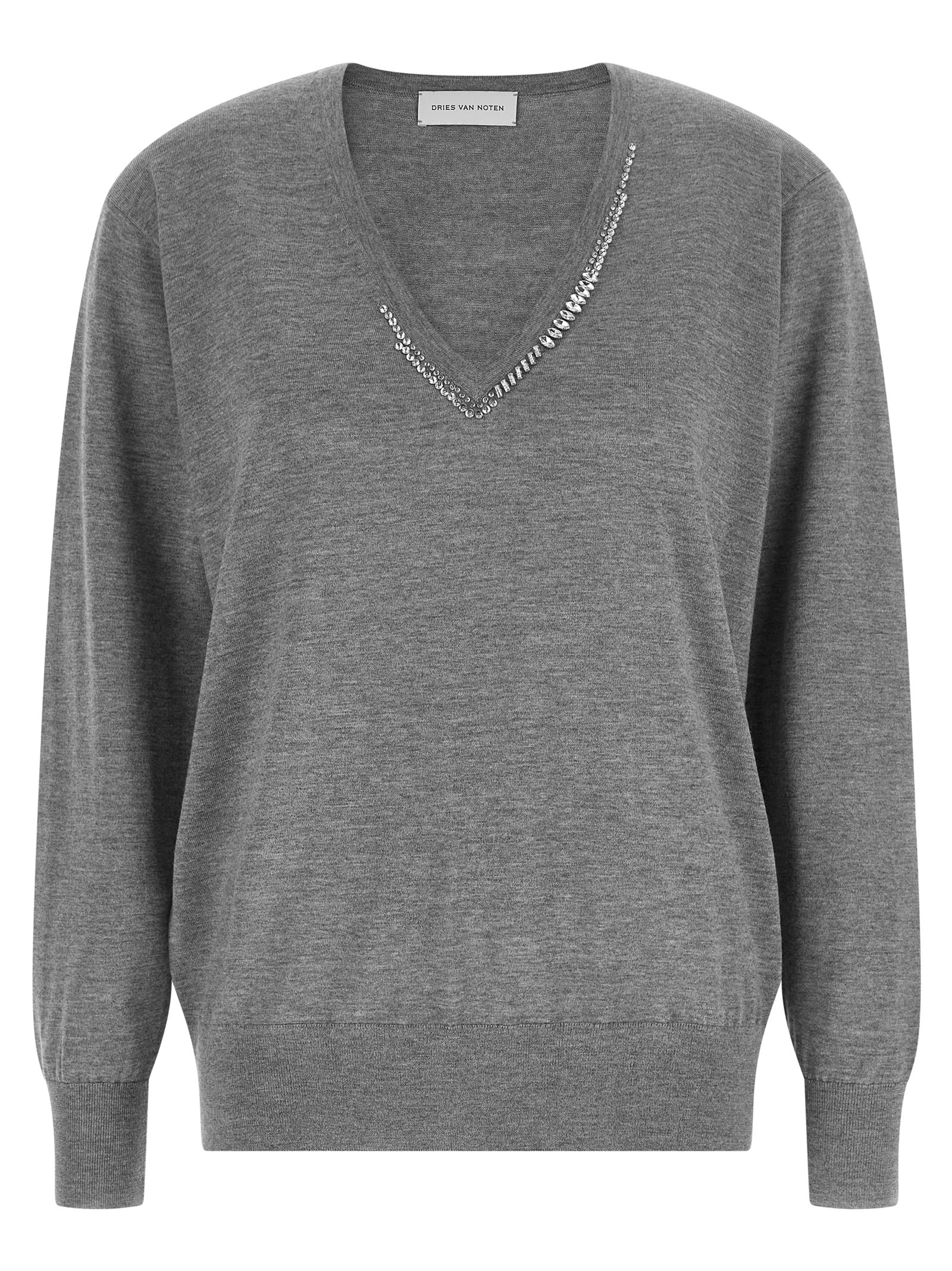 Gray Merino Wool Cardigan