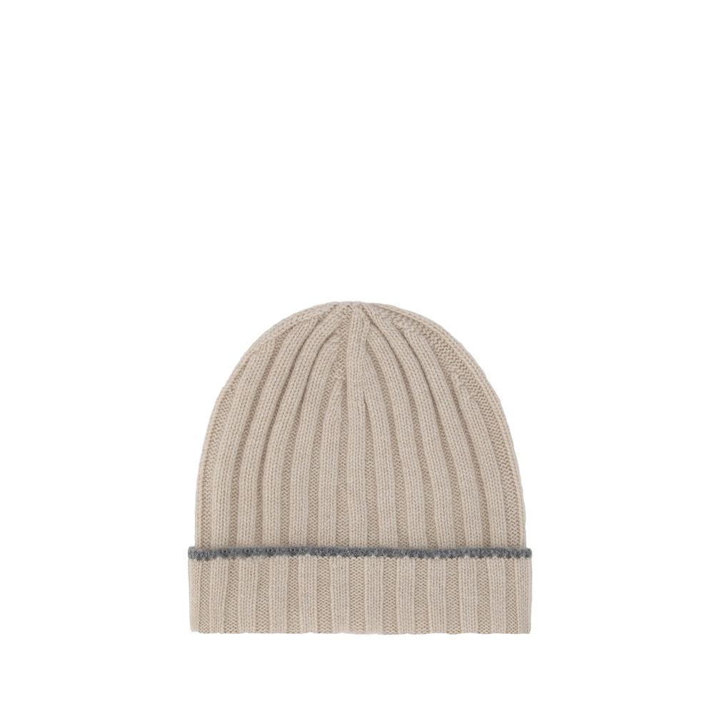 Brunello Cucinelli Beige Cashmere Beanie Accessory - Men