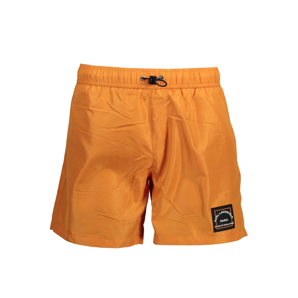 Arancione Polyester Men's Swimwear Boxer