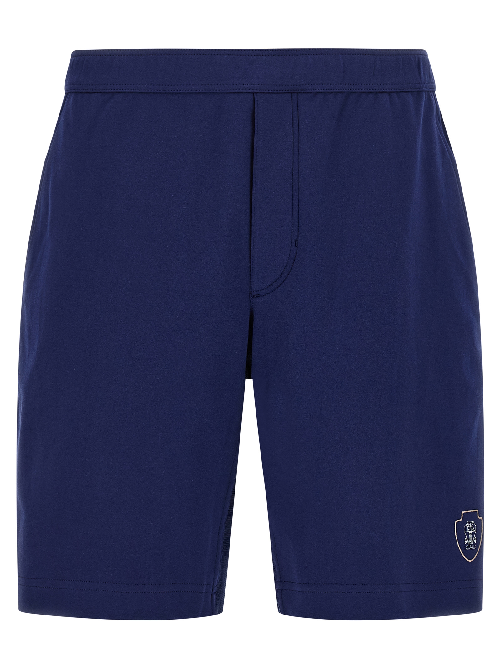 Blue Cotton Bermuda Shorts