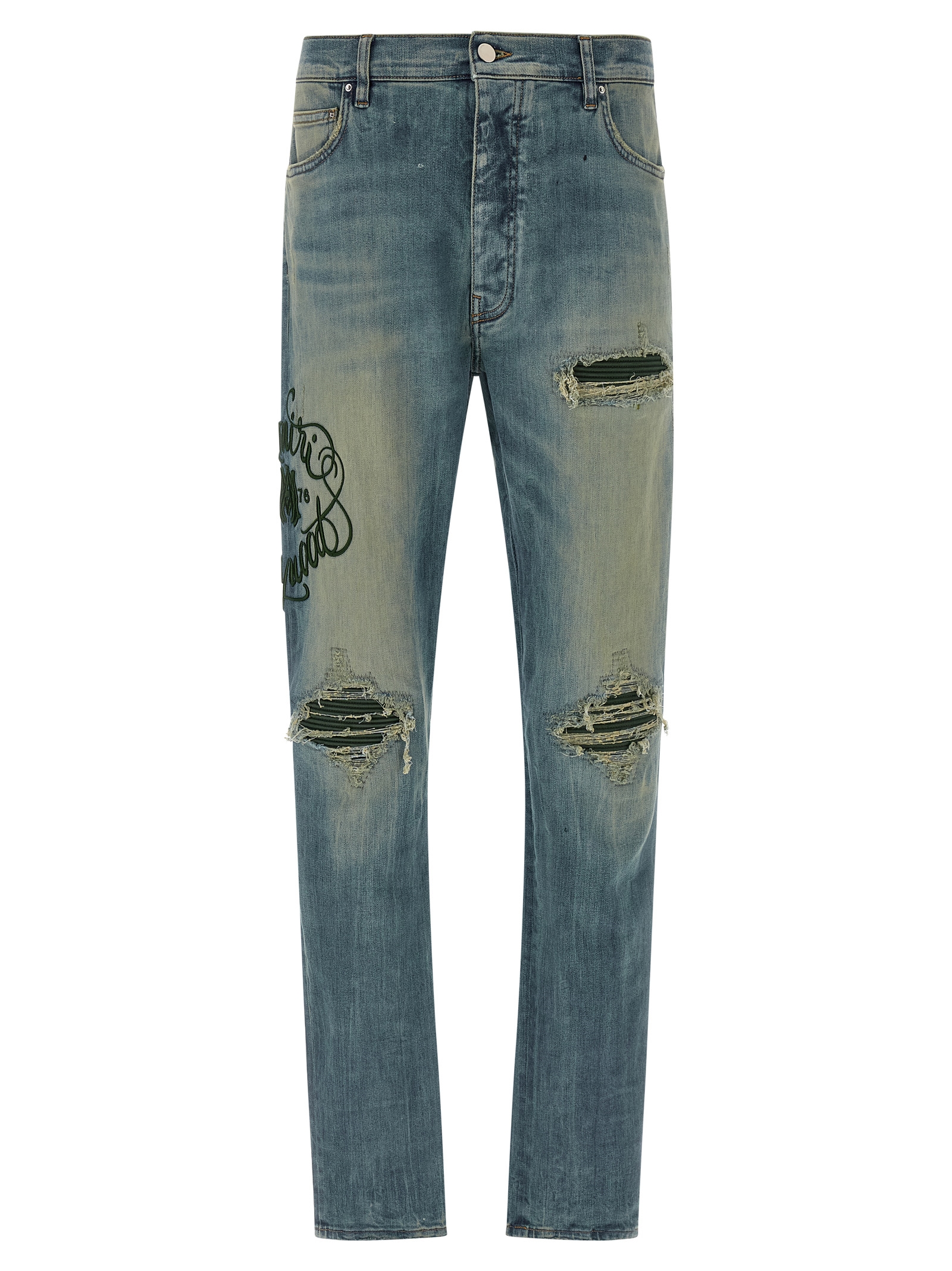 Blue Cotton Relaxed Fit Jeans